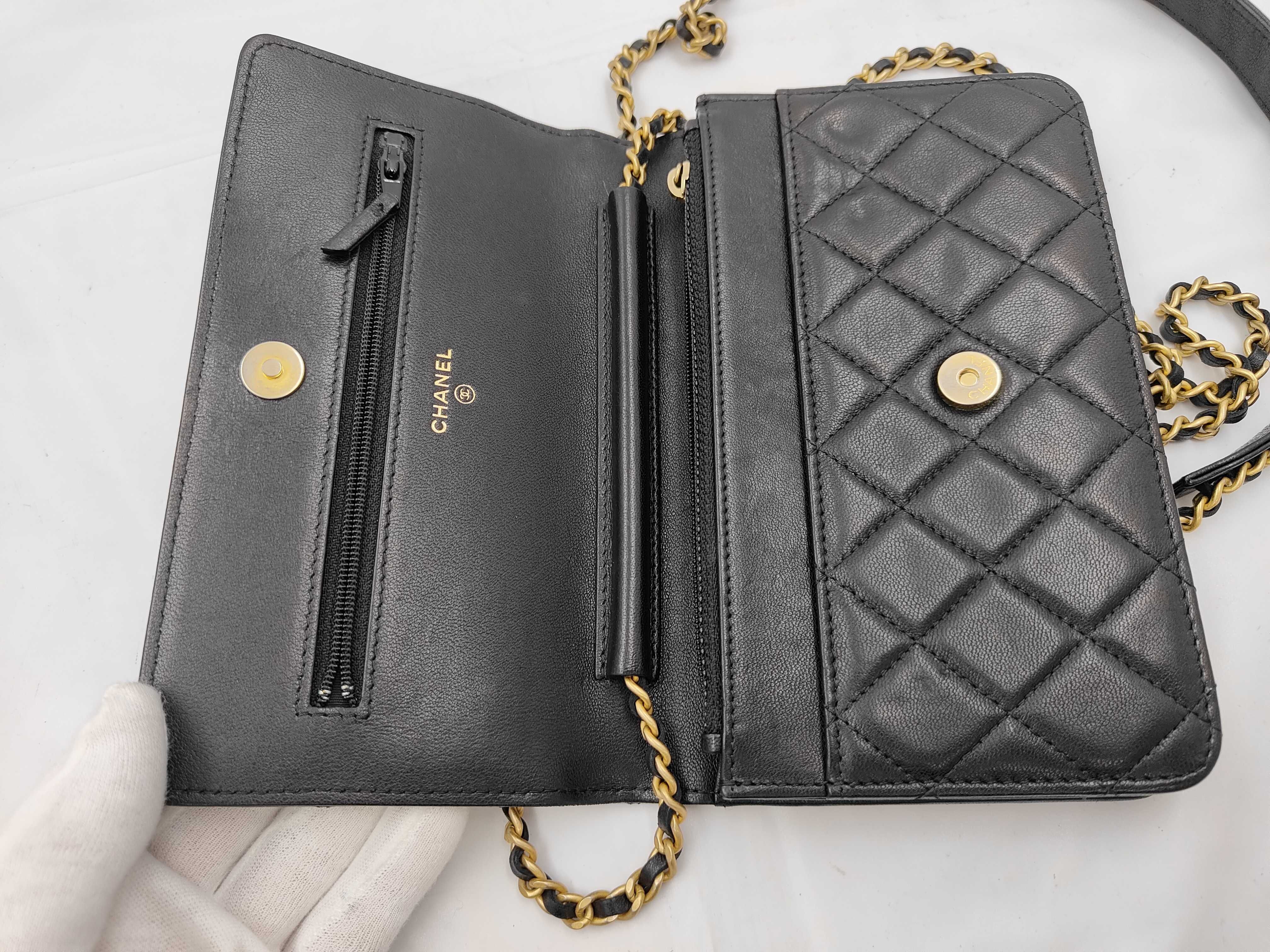Matelassé Chain Shoulder Wallet, Lambskin, 28445874 (Wallet) — view 8