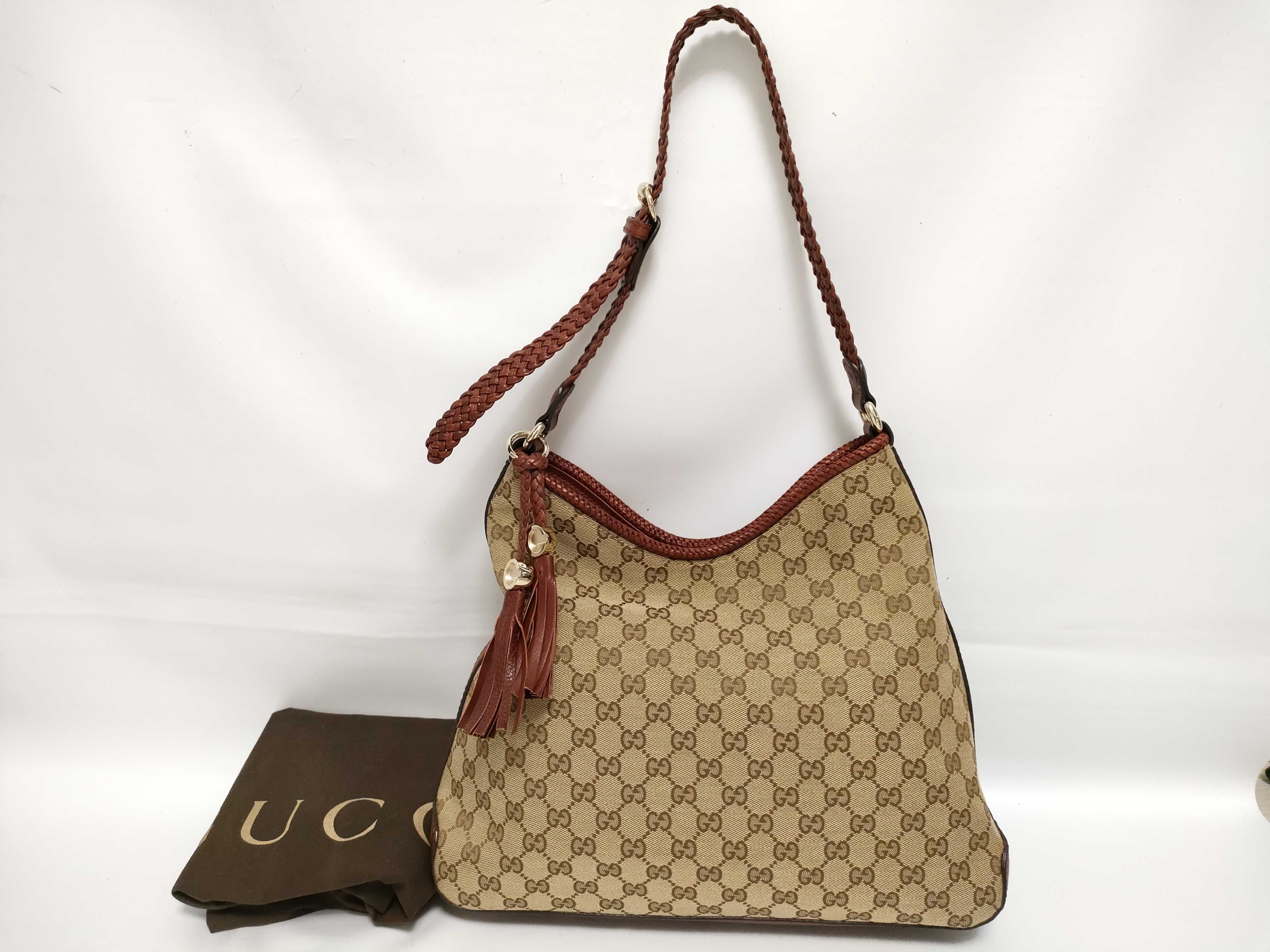 GG Canvas Leather Marrakech Shoulder Bag