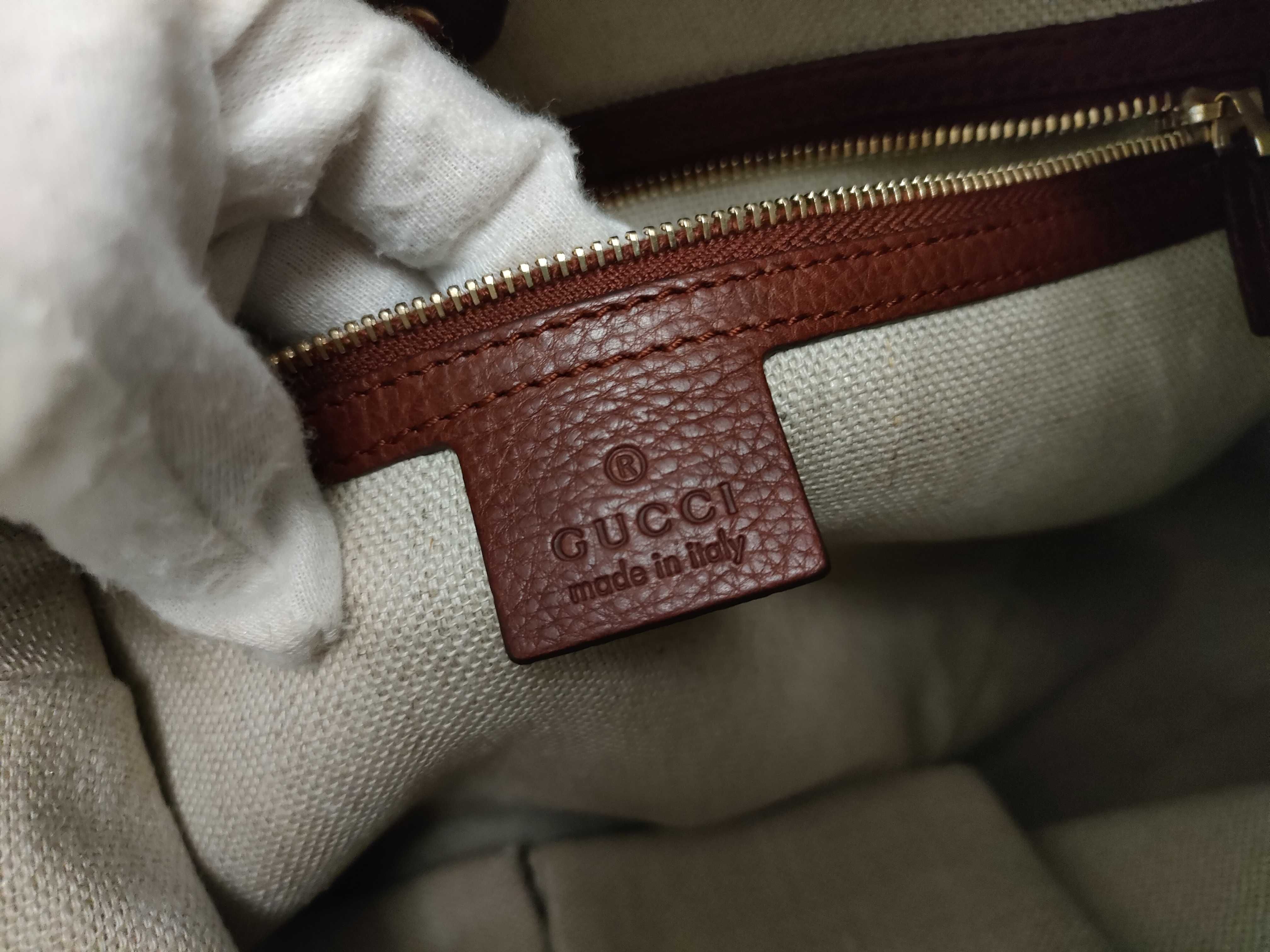 GG Canvas Leather Marrakech Shoulder Bag — view 9