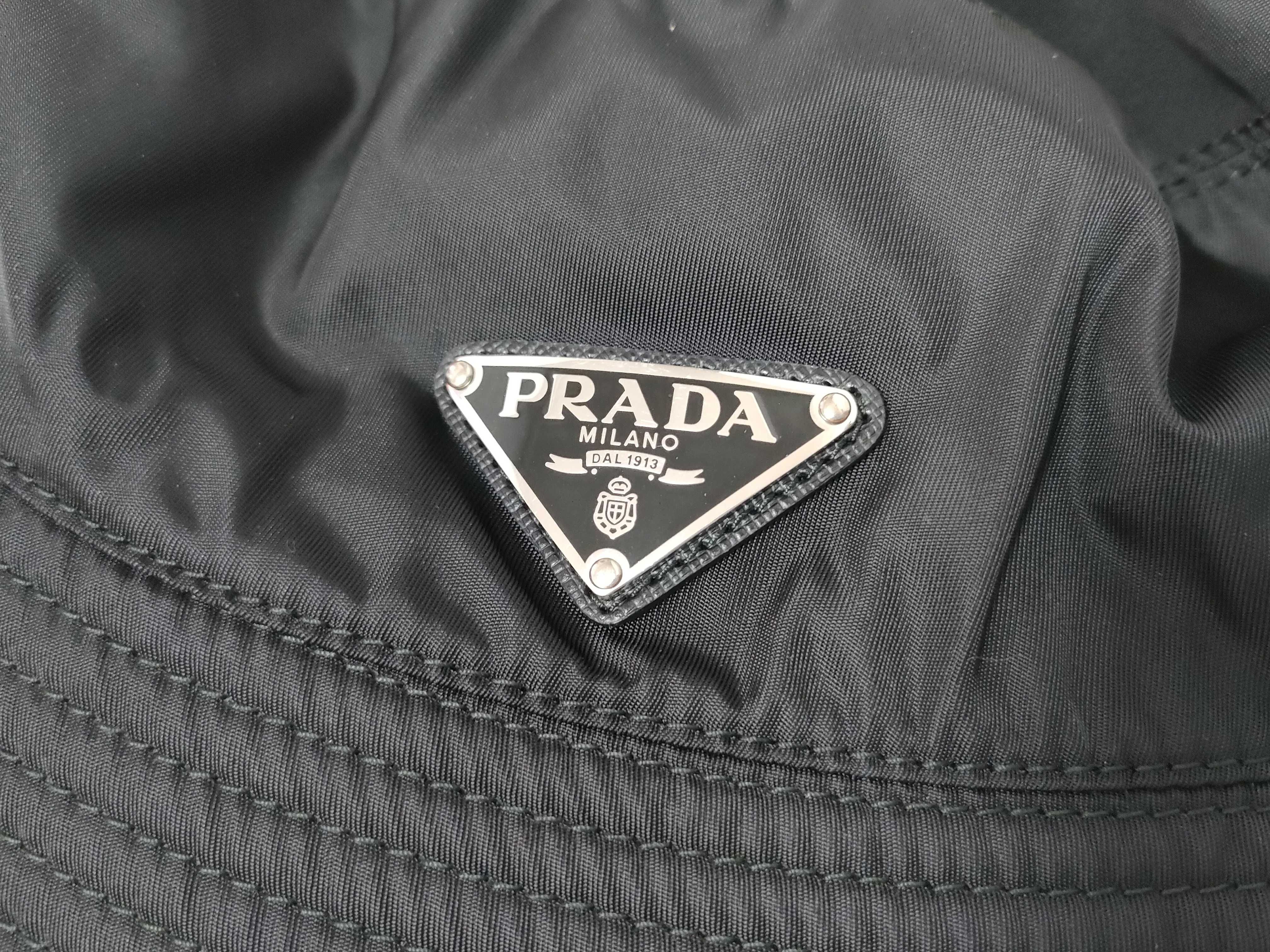Nylon Prada Triangle Logo Bucket Hat Nylon Black #M Other Accessories — view 8