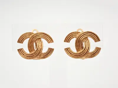Earrings, Coco Mark, Gold, 00A