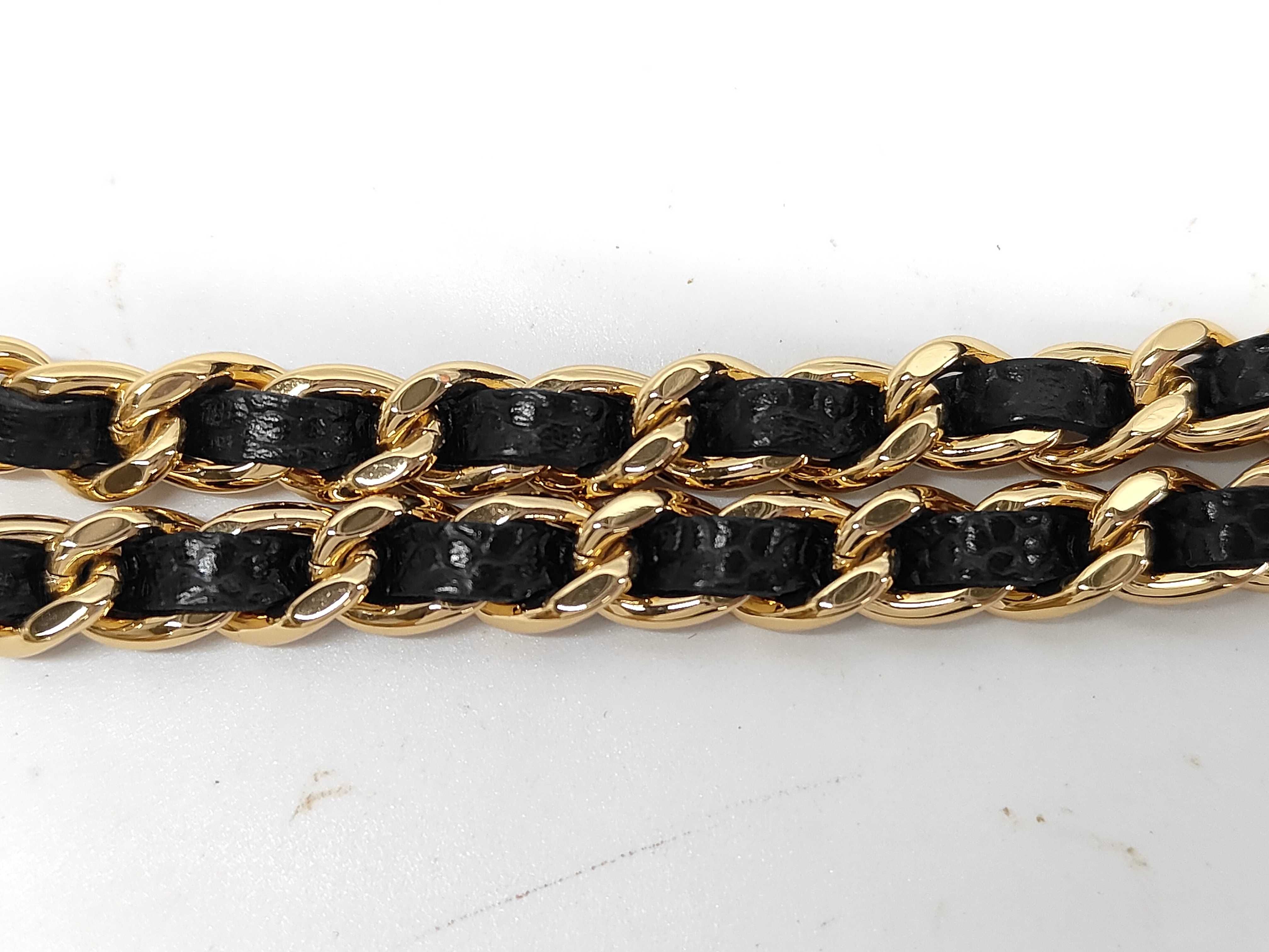 Matelassé Chain Wallet, Black Caviar Leather, Gold Hardware, Shoulder Bag — view 3