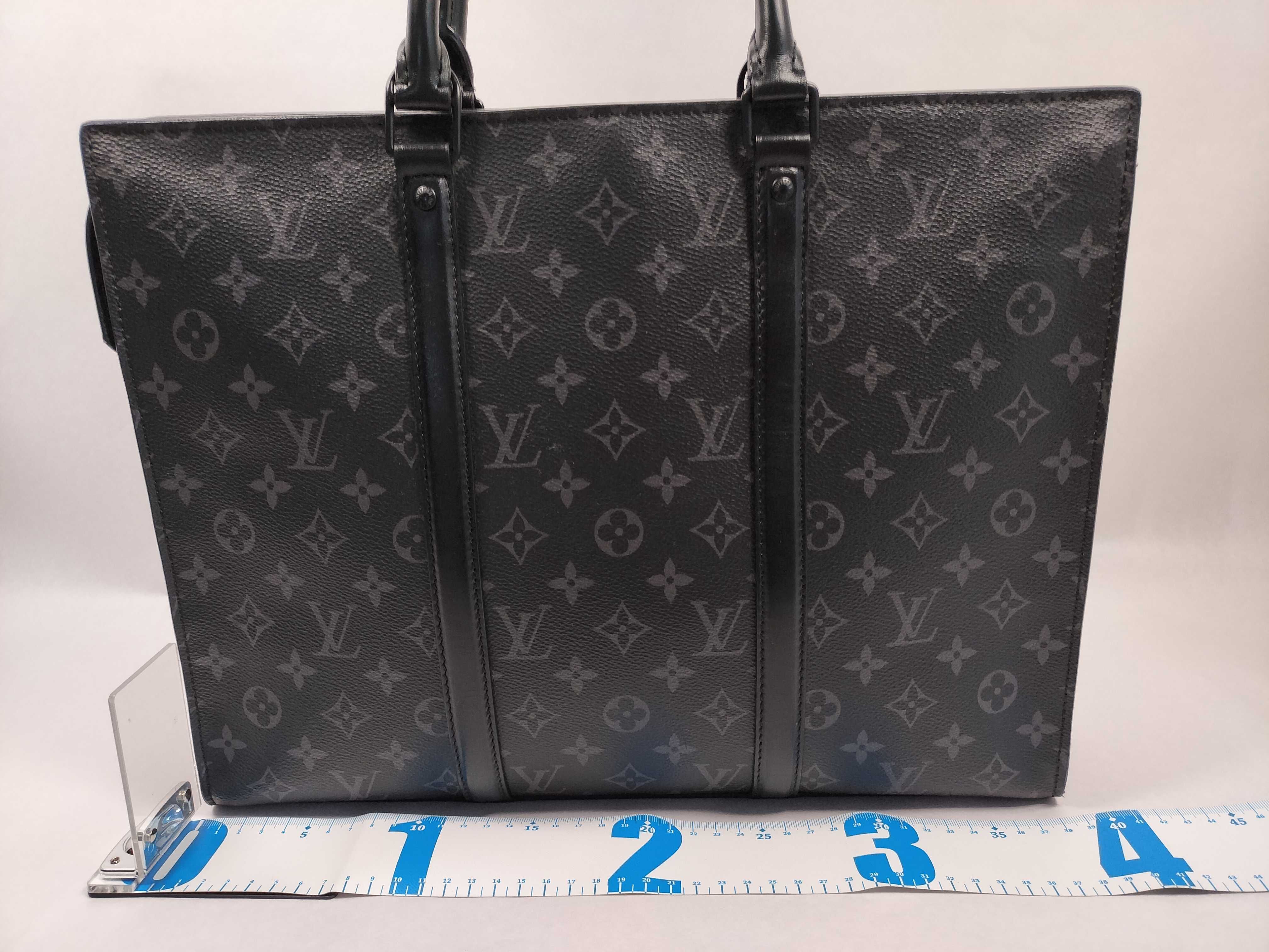 M45265 Monogram Eclipse Sac Plat Horizontal Zip Business Bag — view 2