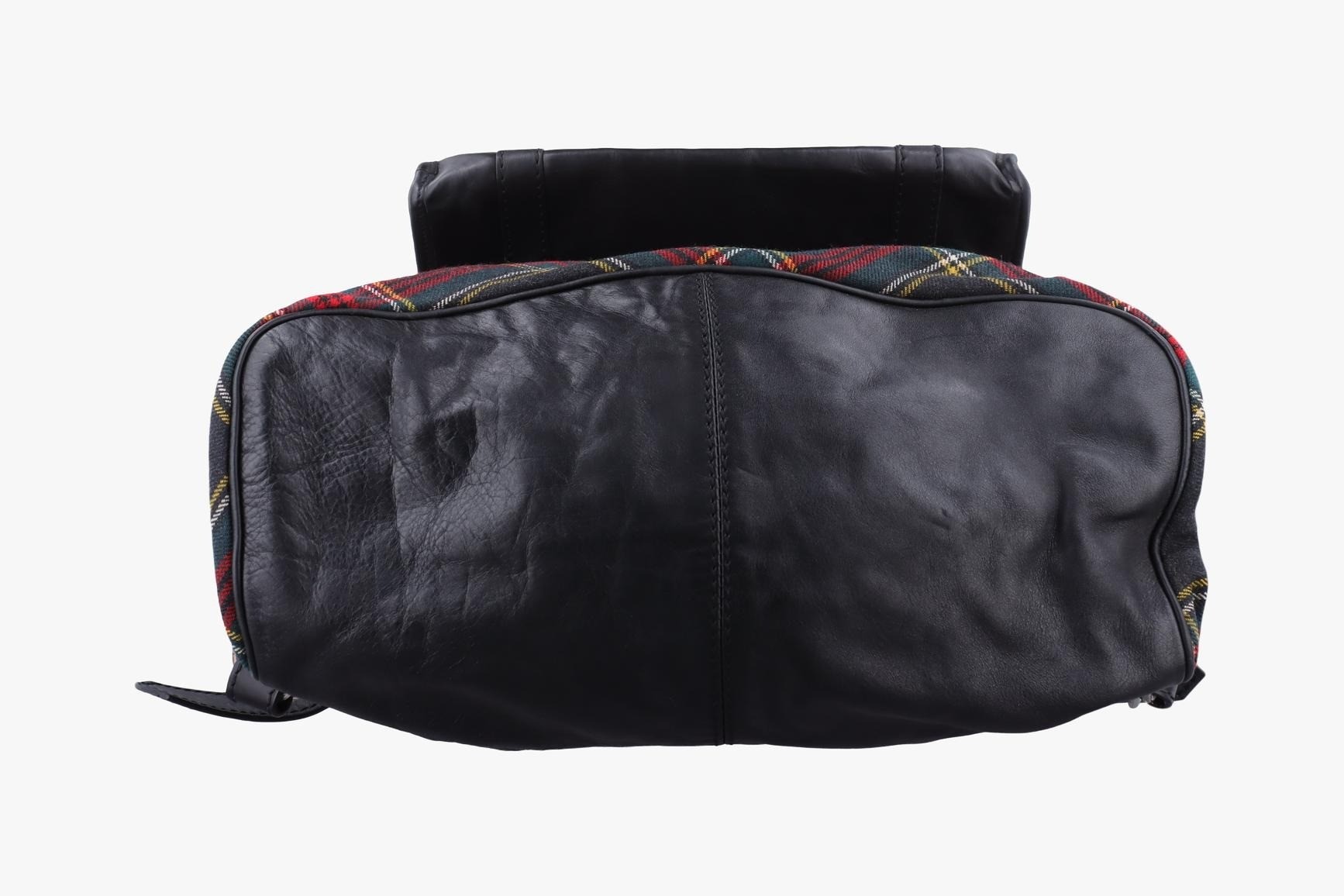 Sid studs canvas/velvet x leather red check x black — view 3