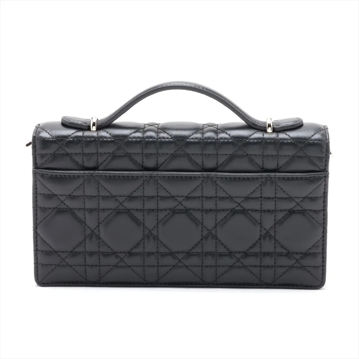 Cannage Miss Dior Leather 2-Way Handbag, Black — view 2