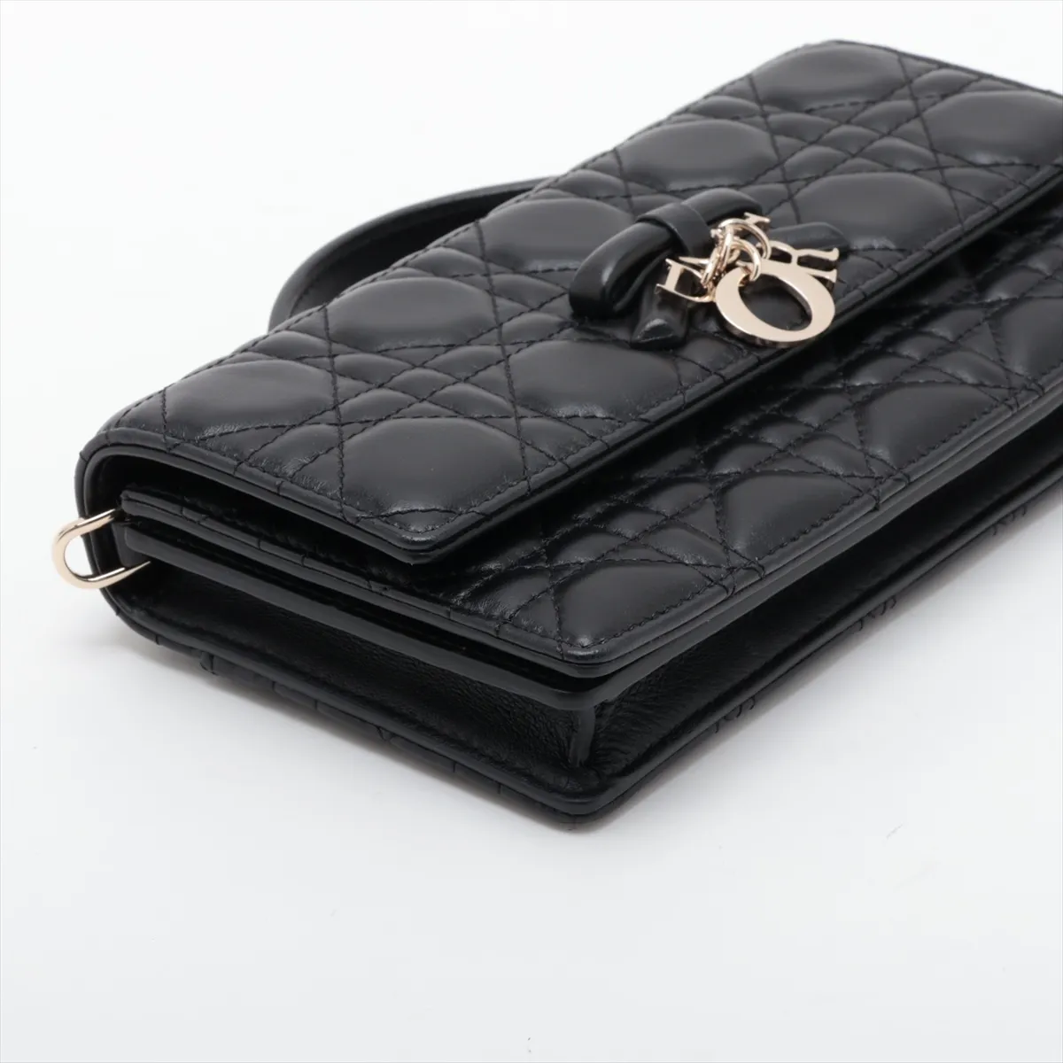 Cannage Miss Dior Leather 2-Way Handbag, Black — view 4