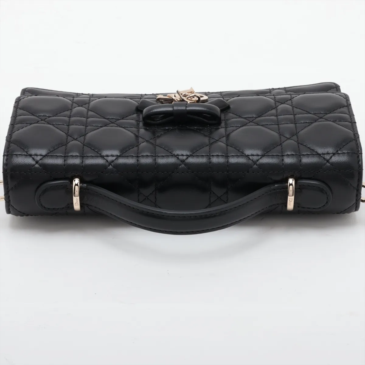 Cannage Miss Dior Leather 2-Way Handbag, Black — view 5