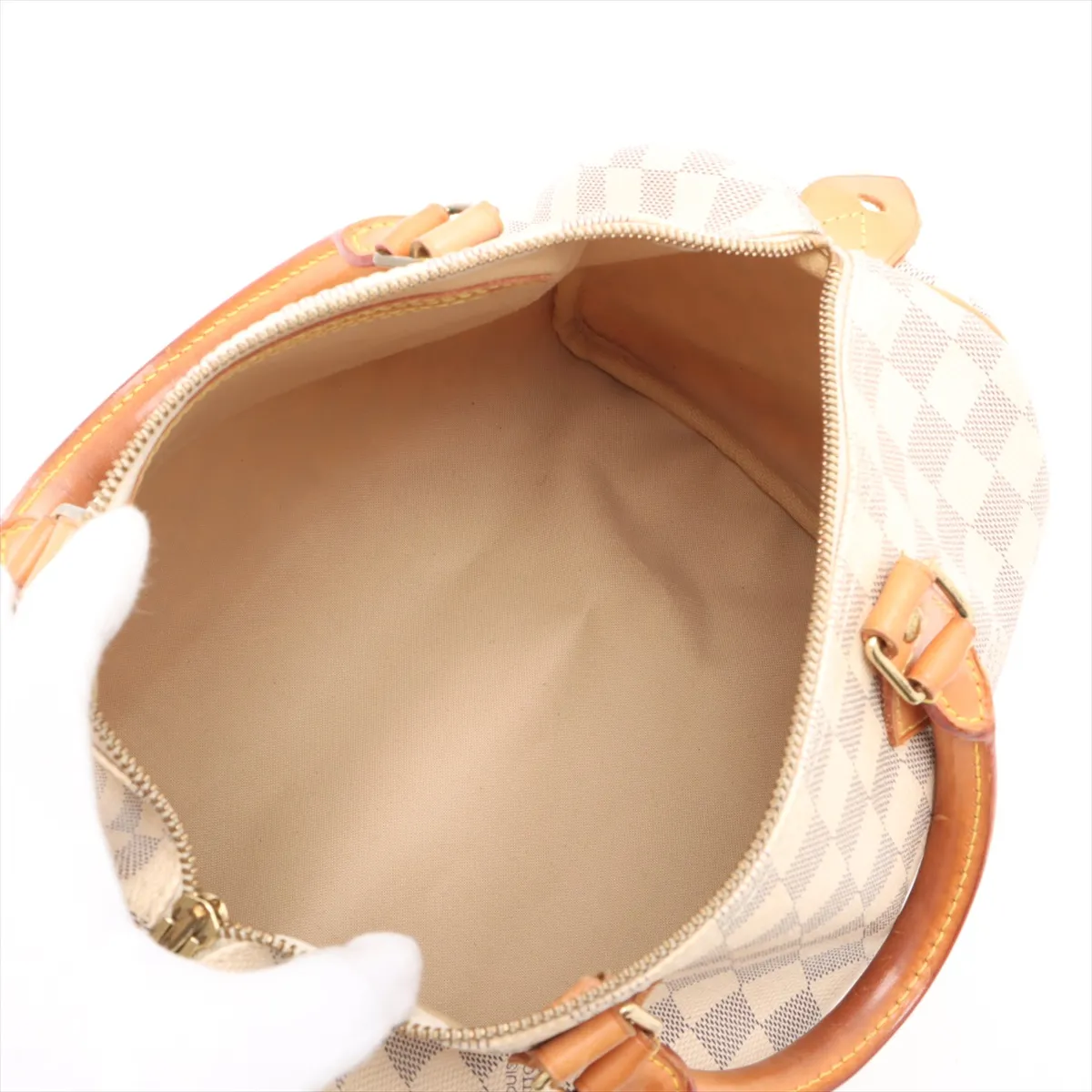 Damier Azur Speedy 30 N41533 BA3182 White — view 7