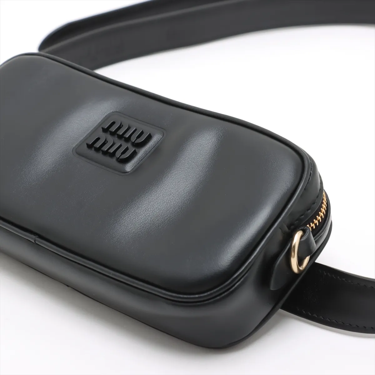 leather body bag black — view 3