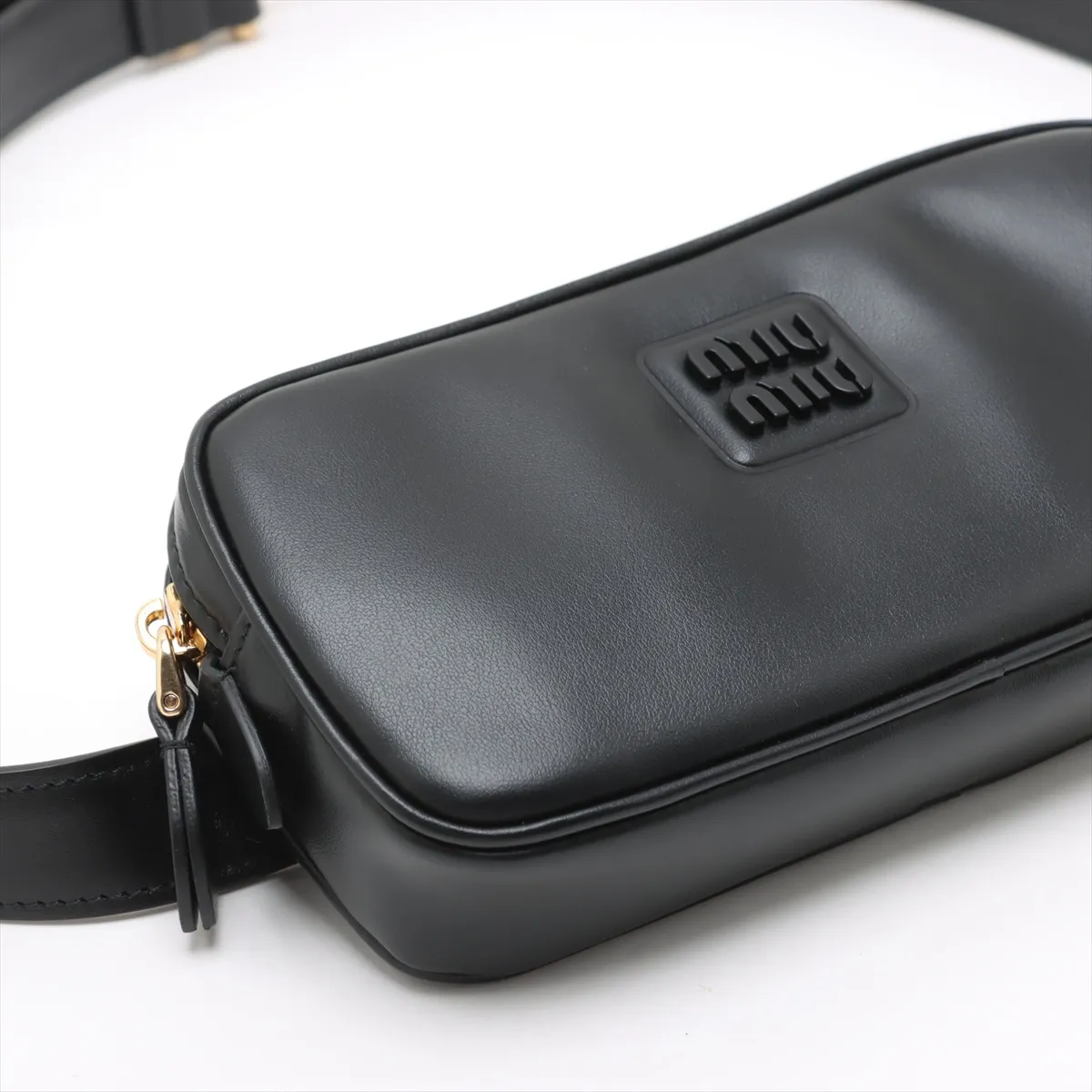 leather body bag black — view 4