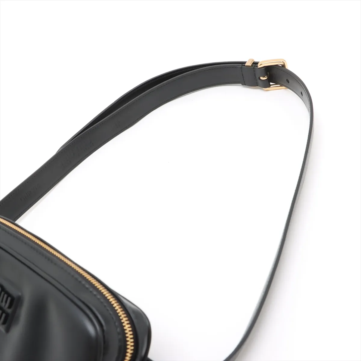 leather body bag black — view 5