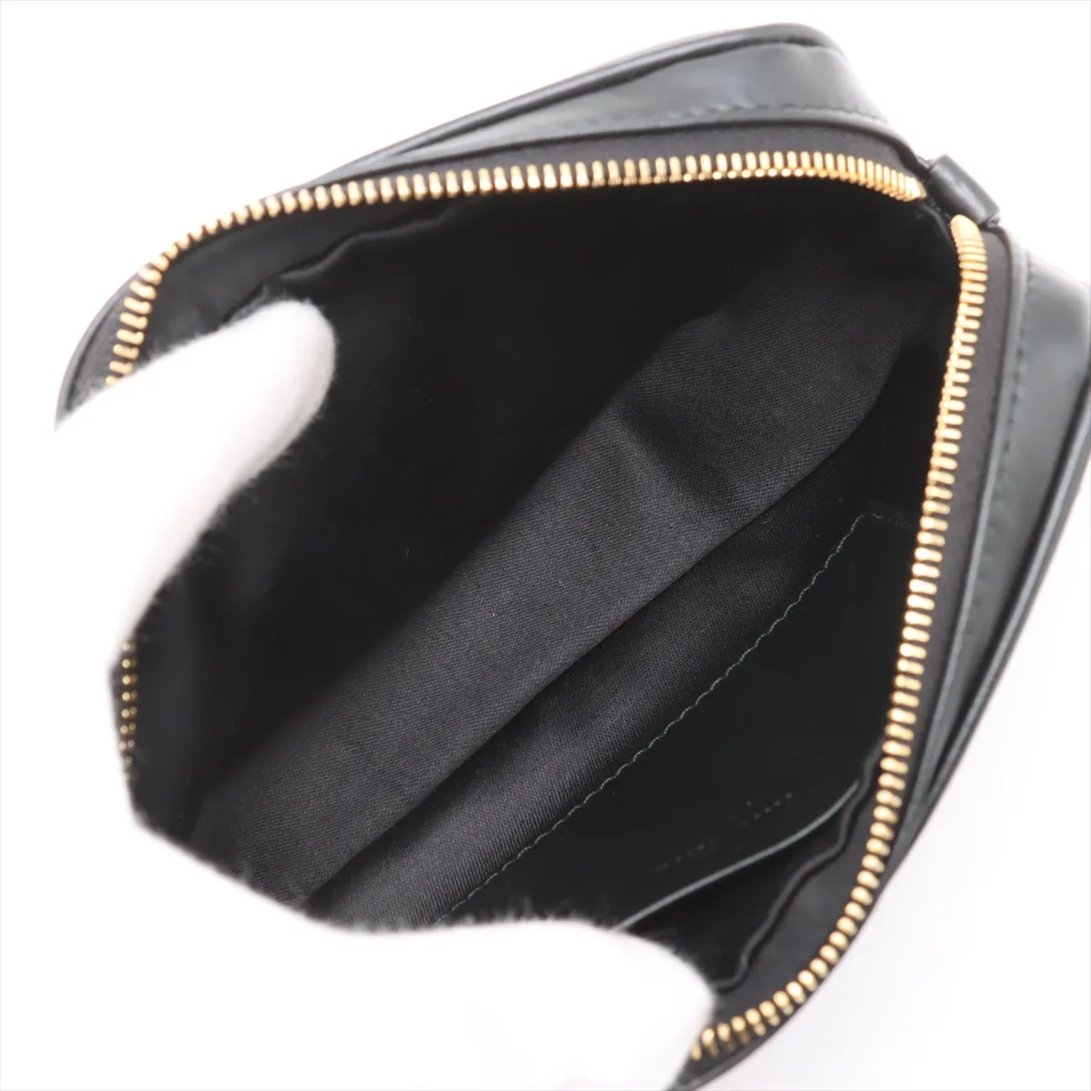 leather body bag black — view 6