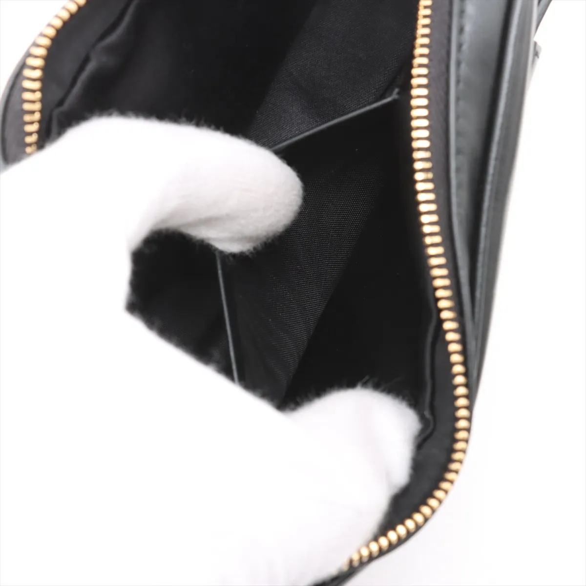 leather body bag black — view 7