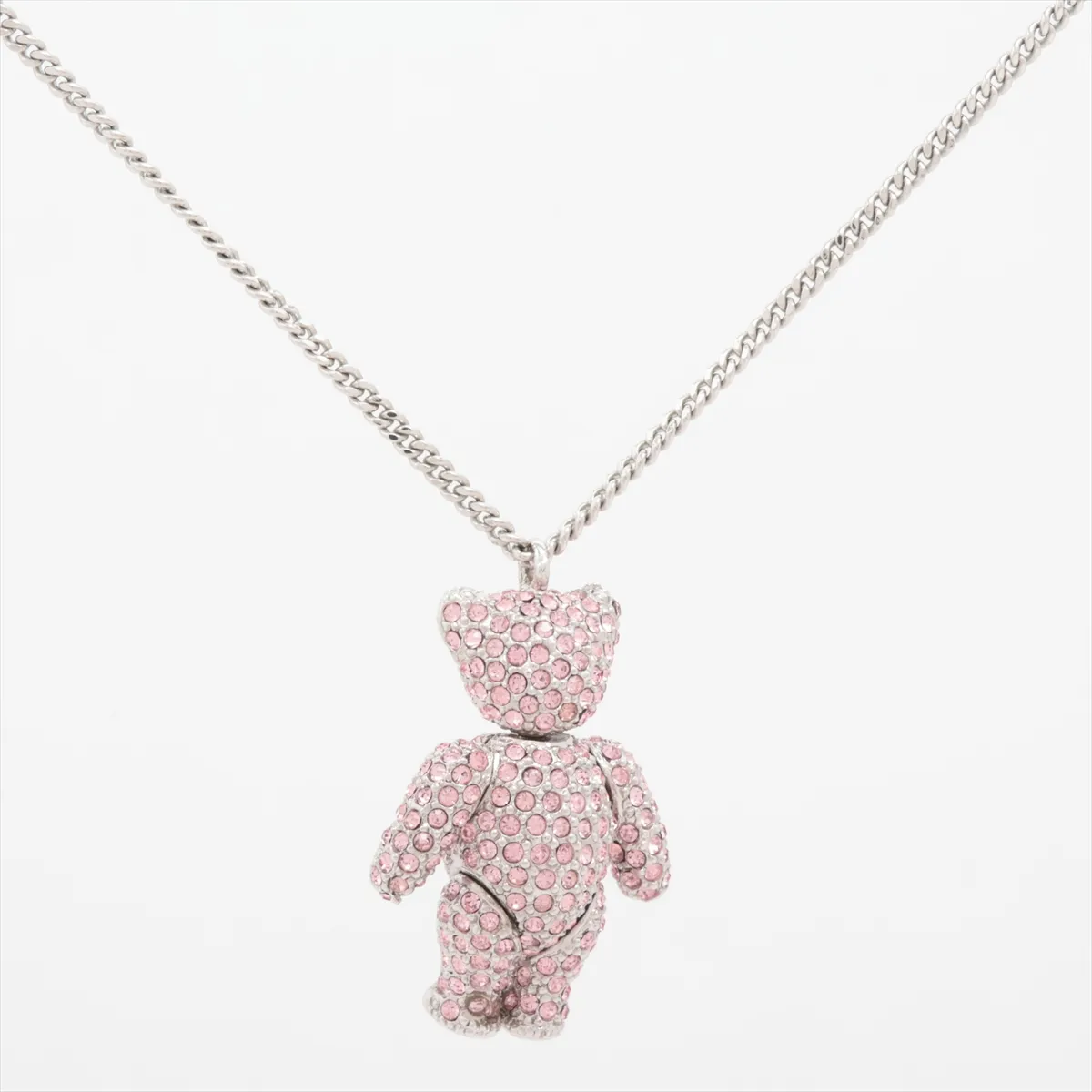necklace, metal, silver, — view 2