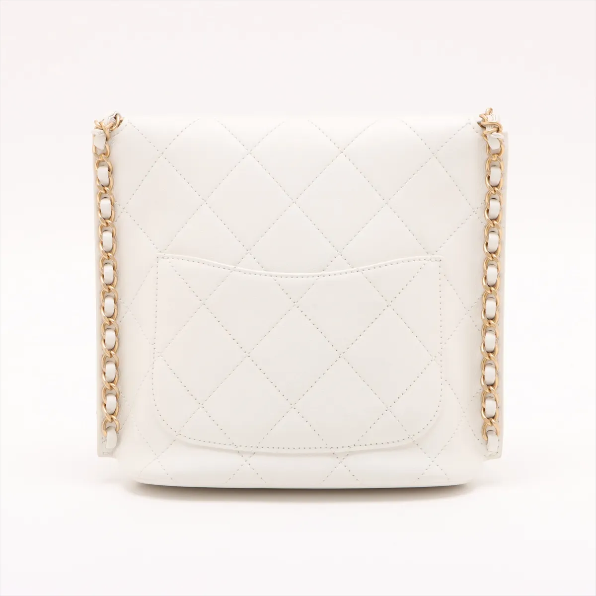 Matelasse Lambskin Chain Shoulder Bag White Gold Hardware 31349839 31s — view 2