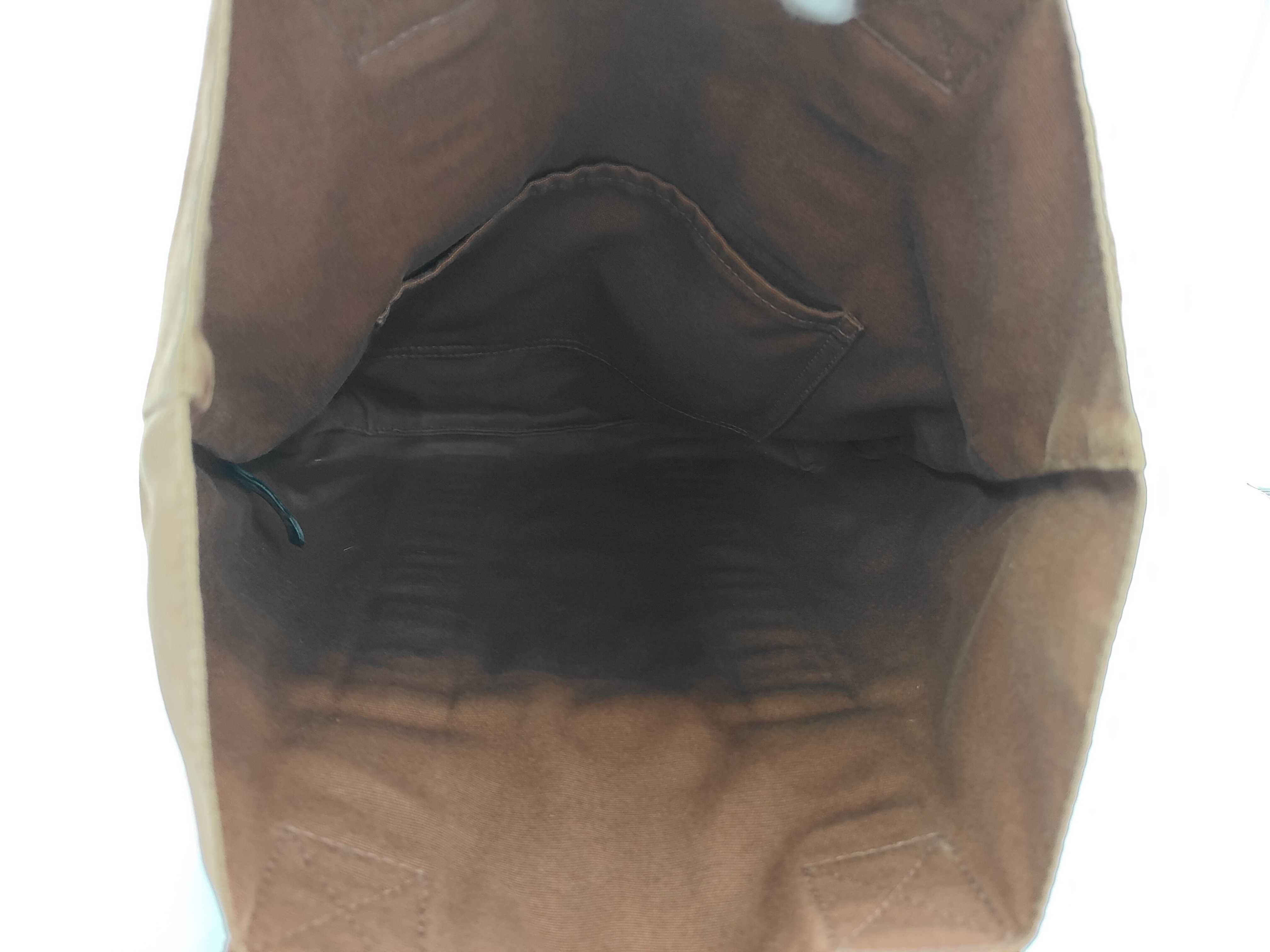Fourre-Tout Cabas Half Leather Camel Handbag — view 8