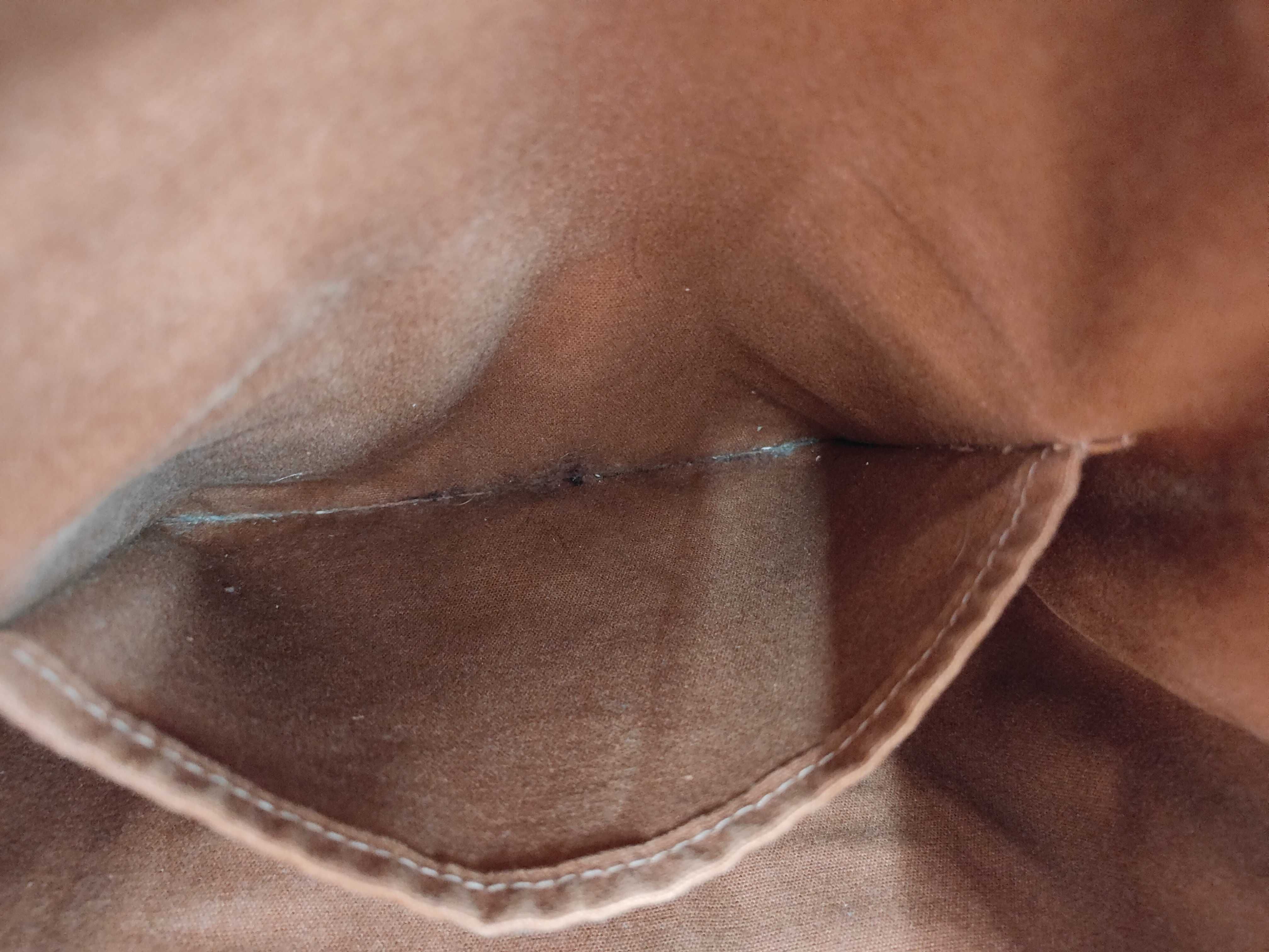 Fourre-Tout Cabas Half Leather Camel Handbag — view 9