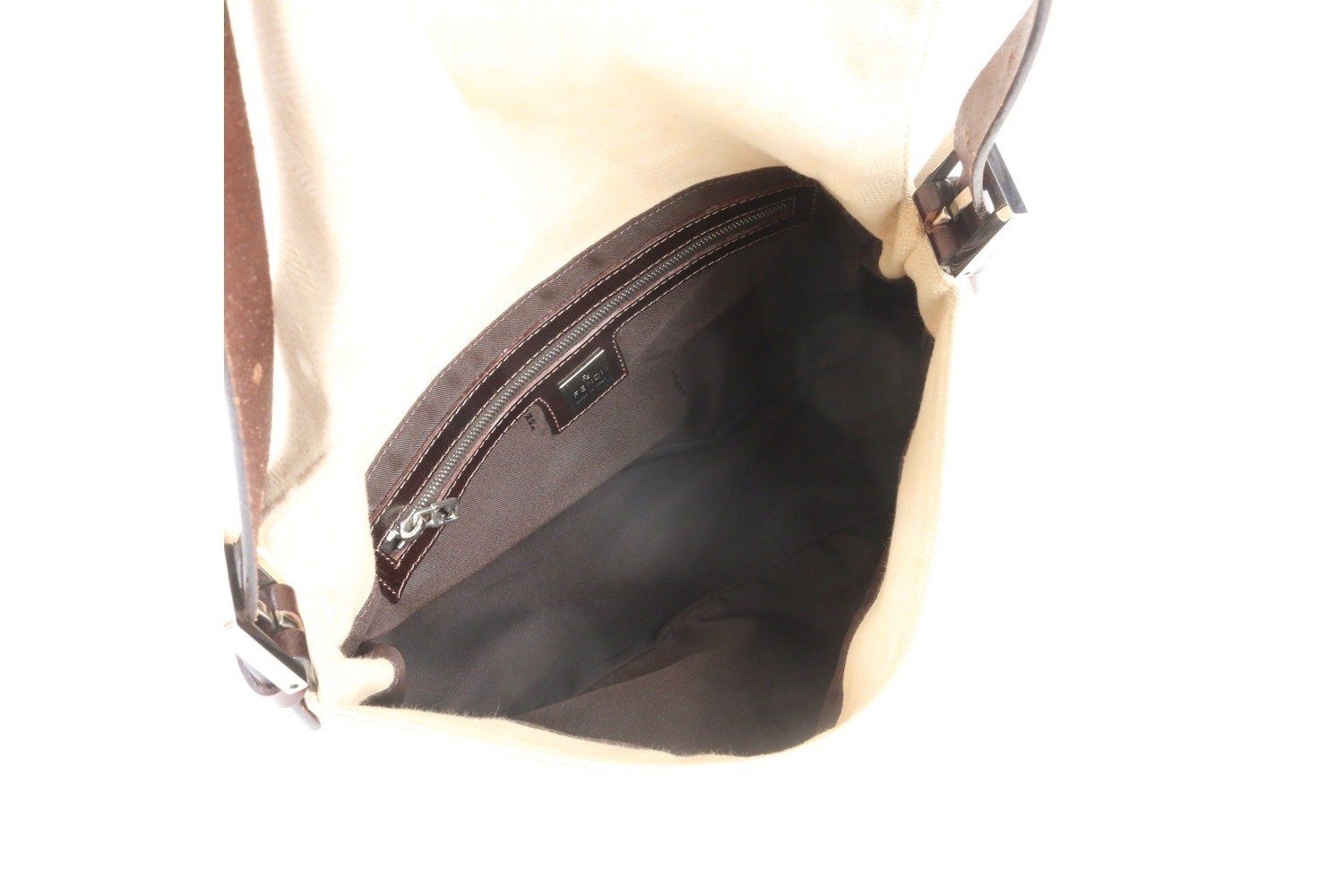 ZUCCA Canvas Mamma Bucket Baguette Shoulder Bag with FF Hardware — view 7
