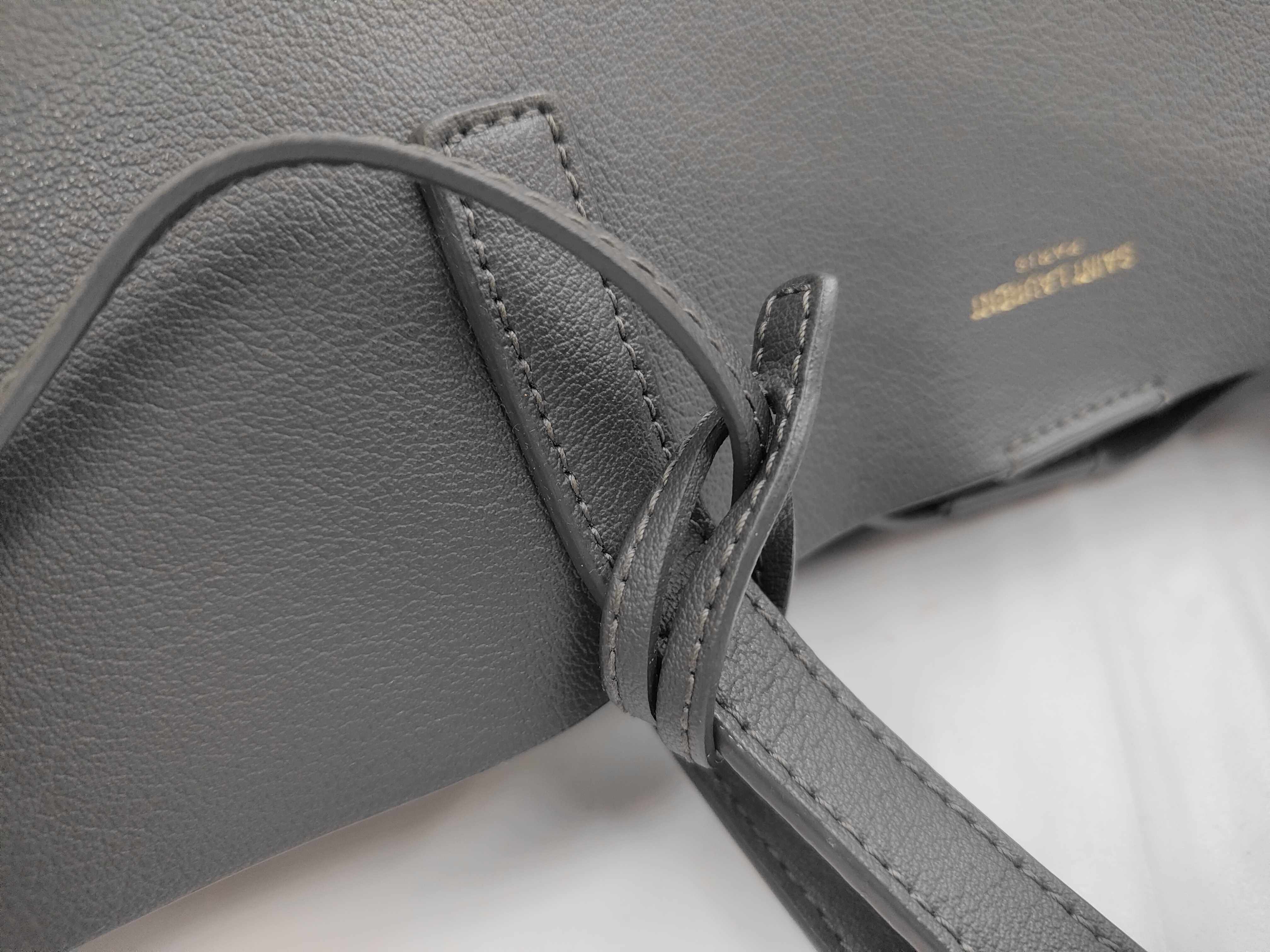 Cabas Shopping Tote Bag, Gray — view 5