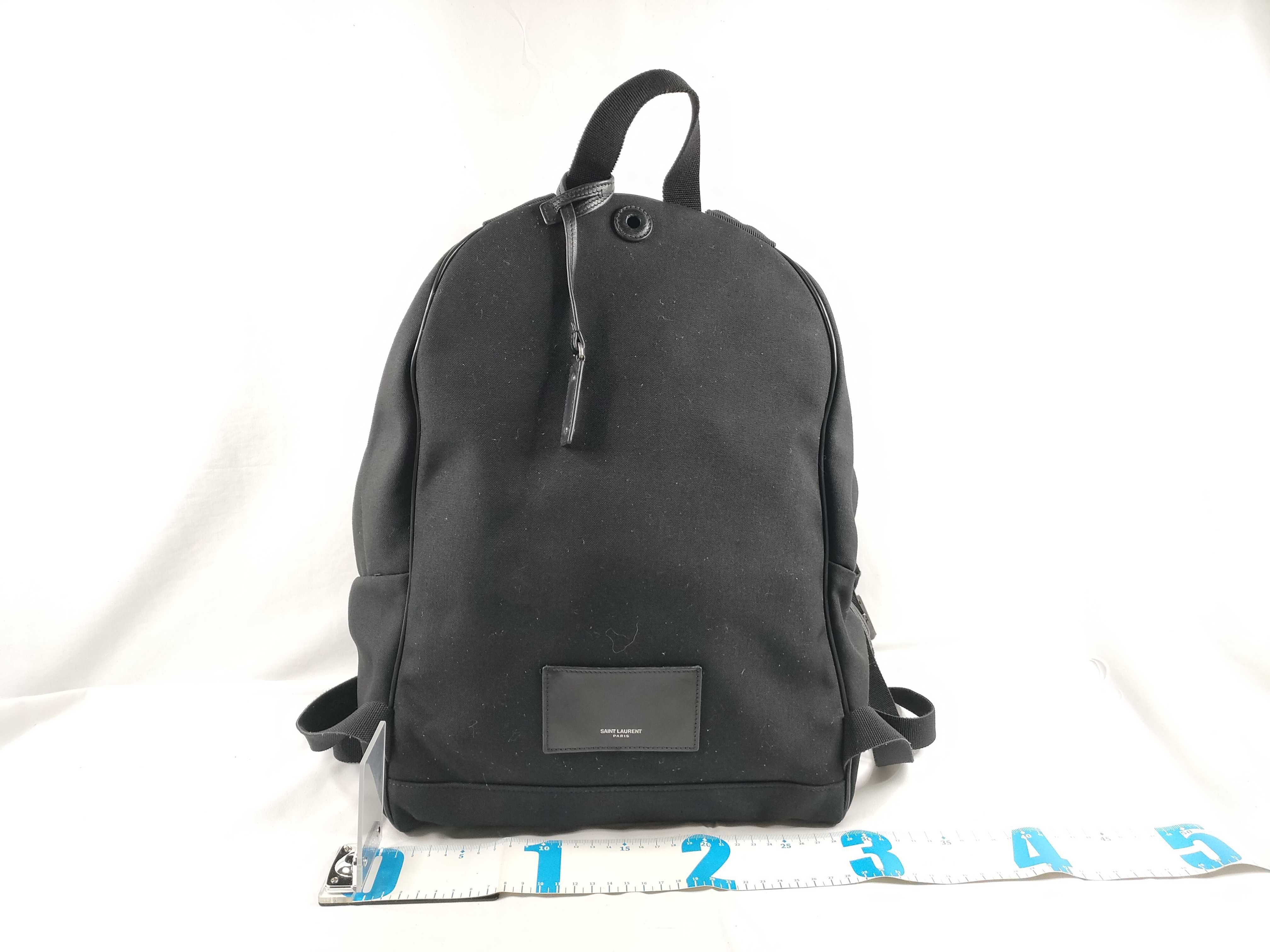 City Canvas x Leather Backpack/Rucksack, Black, 534967 — view 2