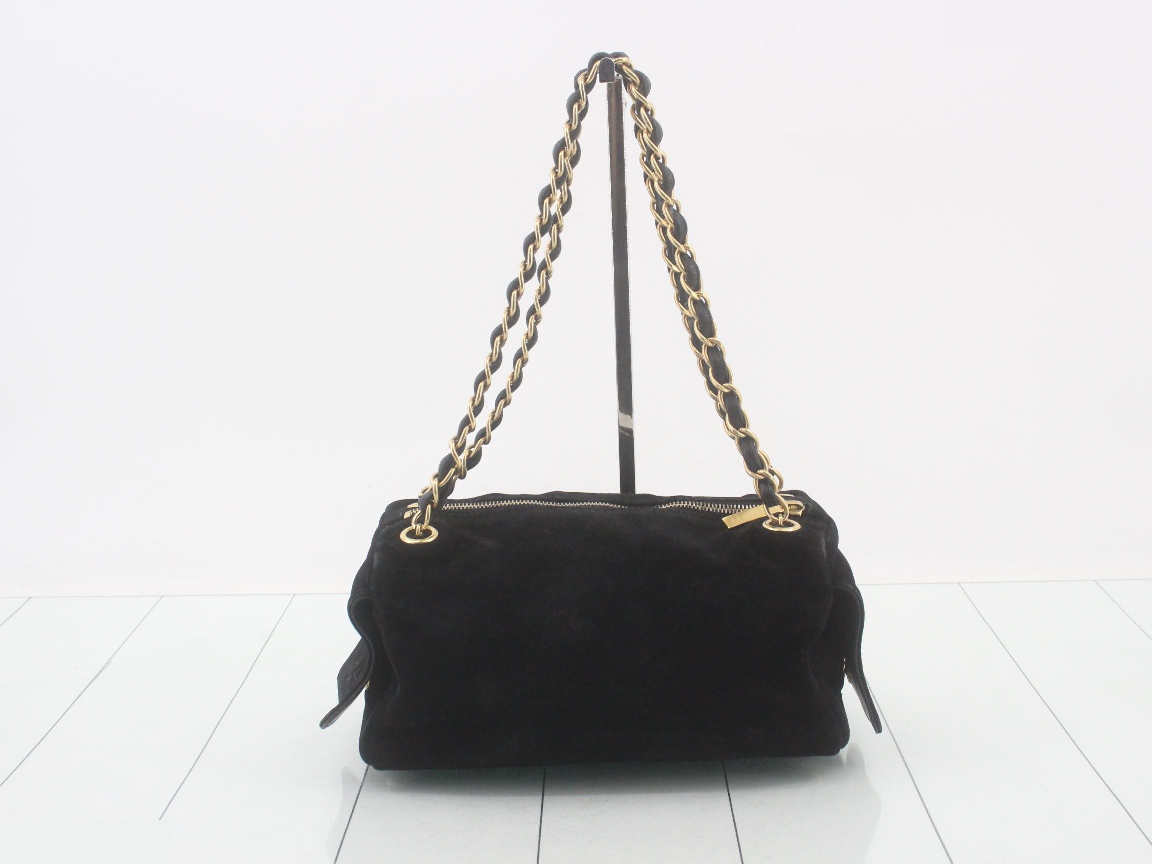 Suede Chain Shoulder Bag — view 2