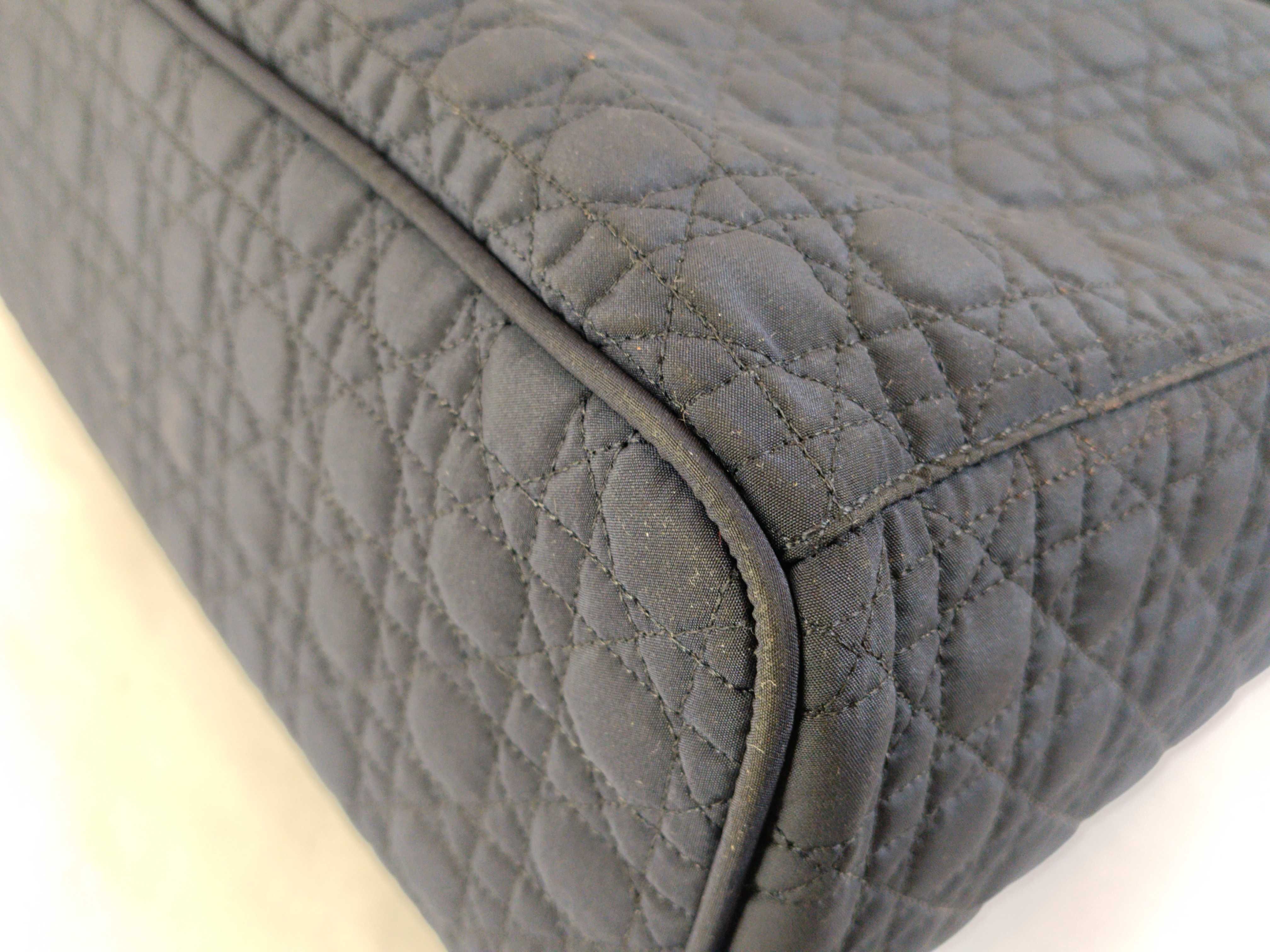 Lady Dior Christian Shopping Lady Canvas Navy Handbag — view 7