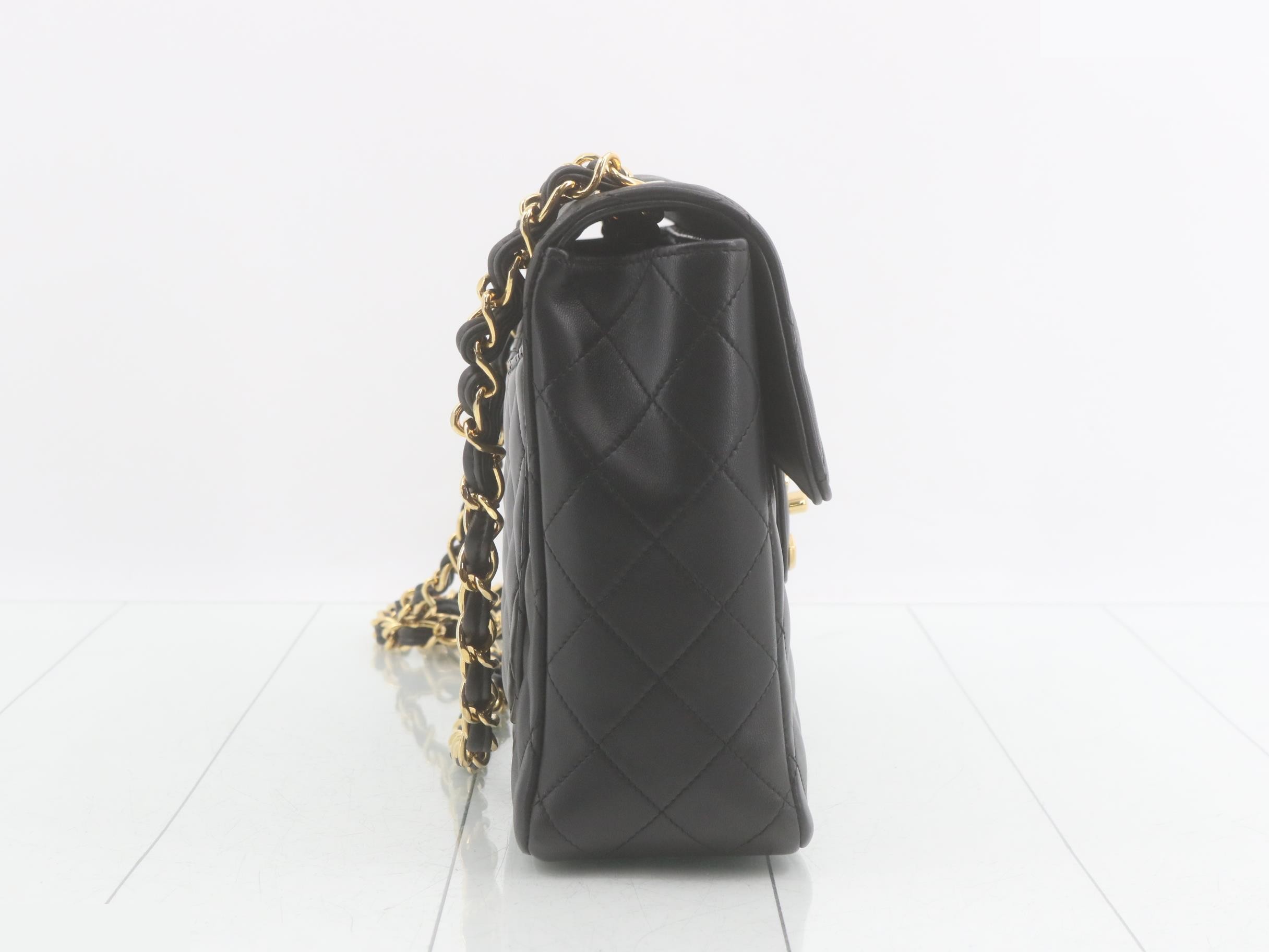 Matelassé Leather Turnlock Double Chain Shoulder Bag — view 4