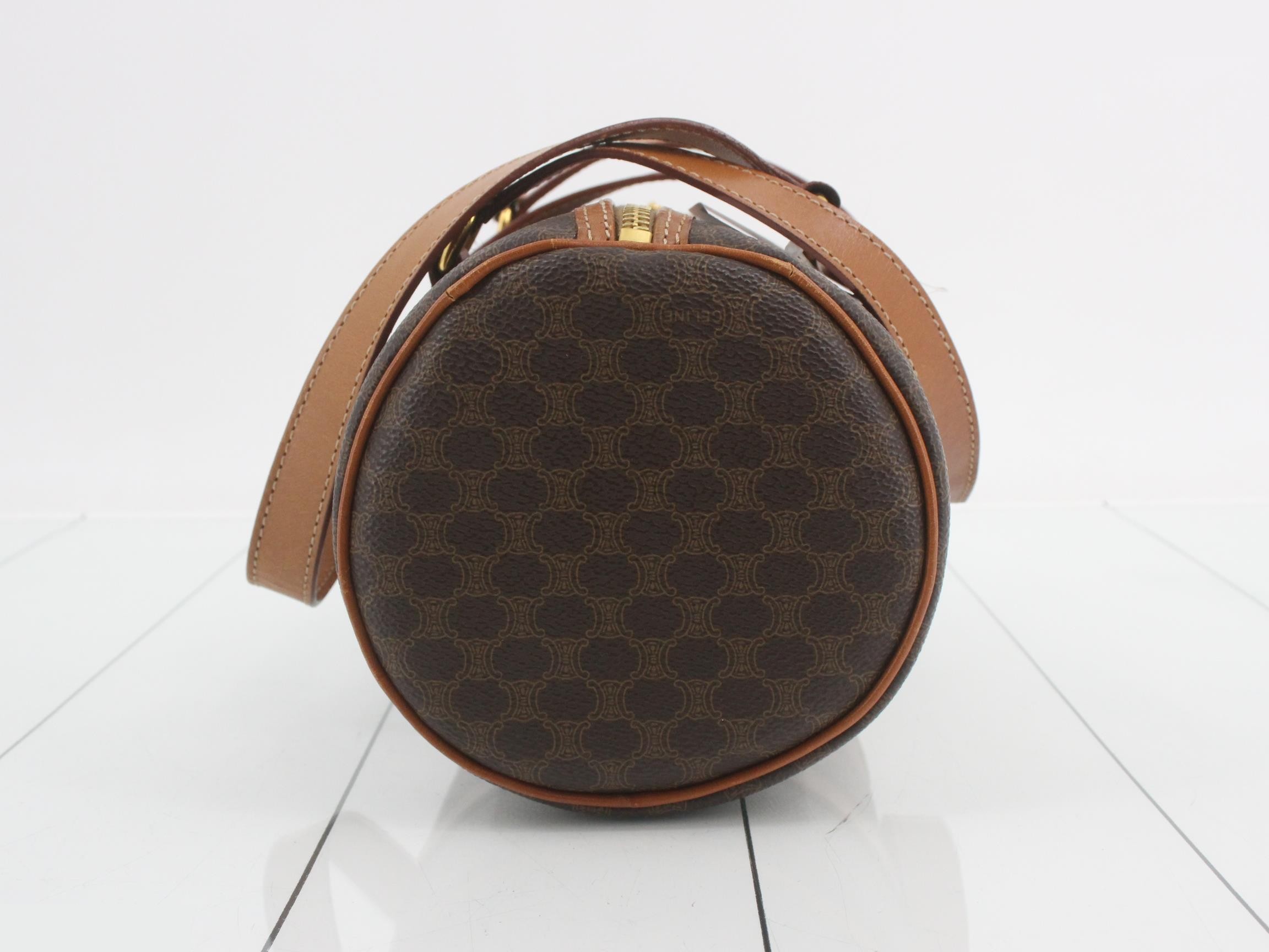 Macadam Logo Drum Bag, Brown — view 3