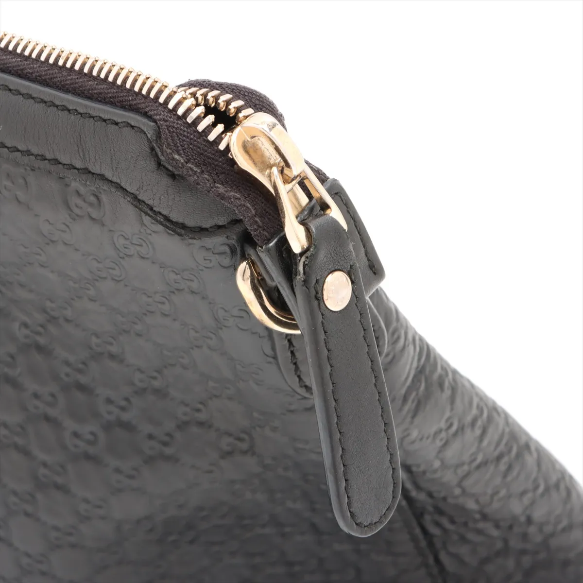 Micro Guccisima Leather 2WAY Handbag Black 449656 Outlet — view 13