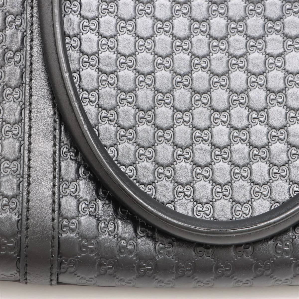 Micro Guccisima Leather 2WAY Handbag Black 449656 Outlet — view 15