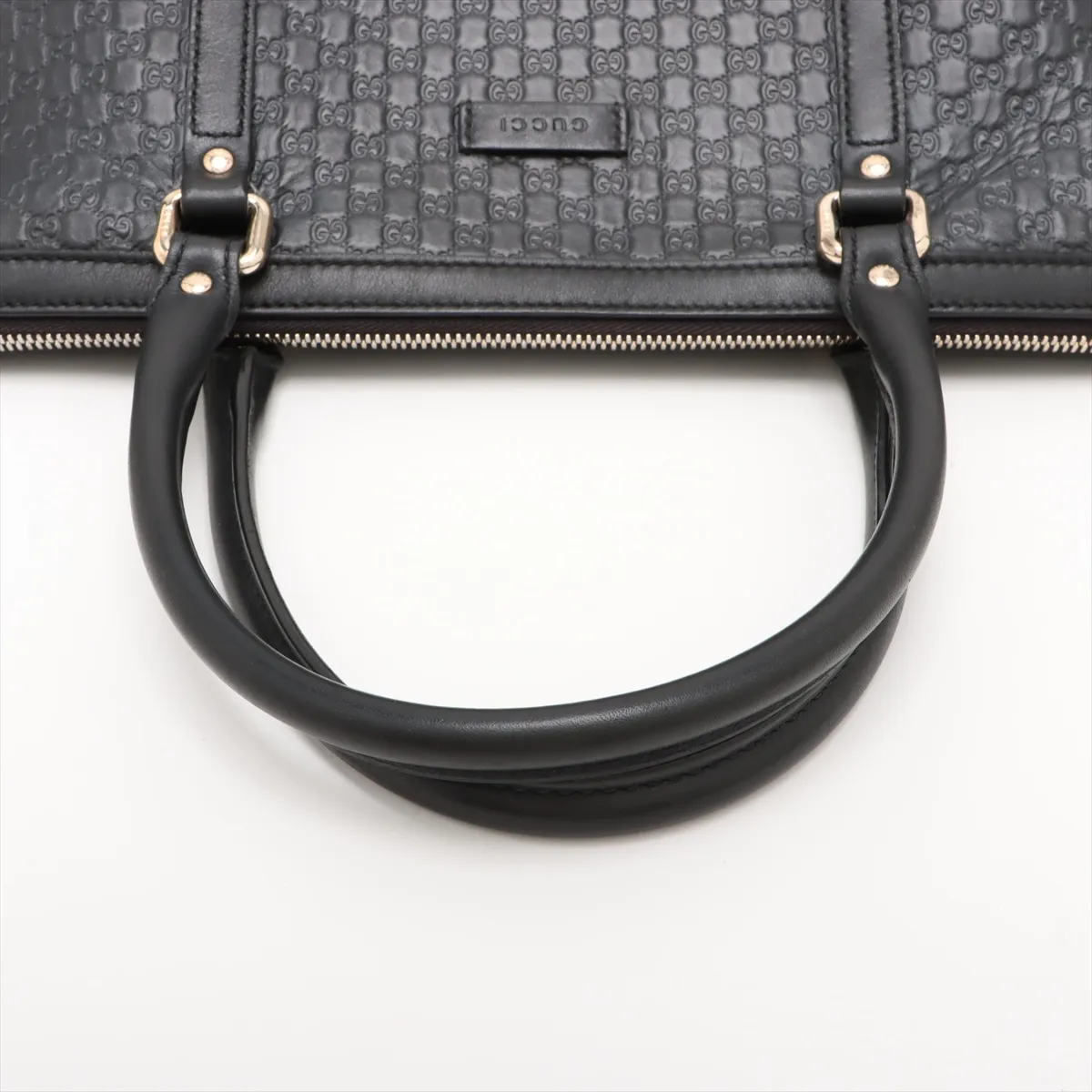 Micro Guccisima Leather 2WAY Handbag Black 449656 Outlet — view 5