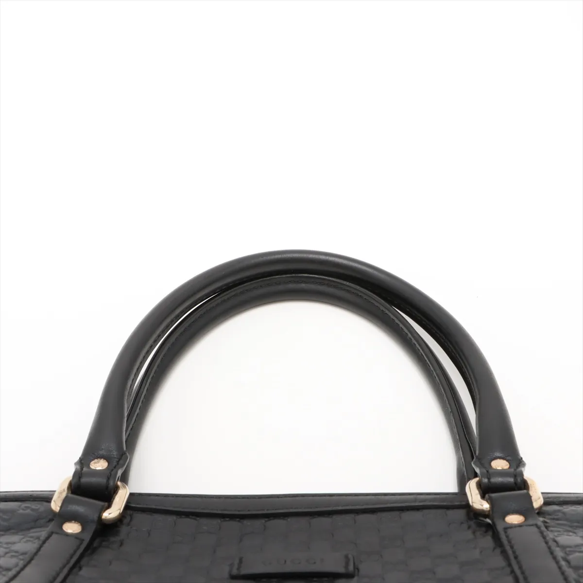 Micro Guccisima Leather 2WAY Handbag Black 449656 Outlet — view 6