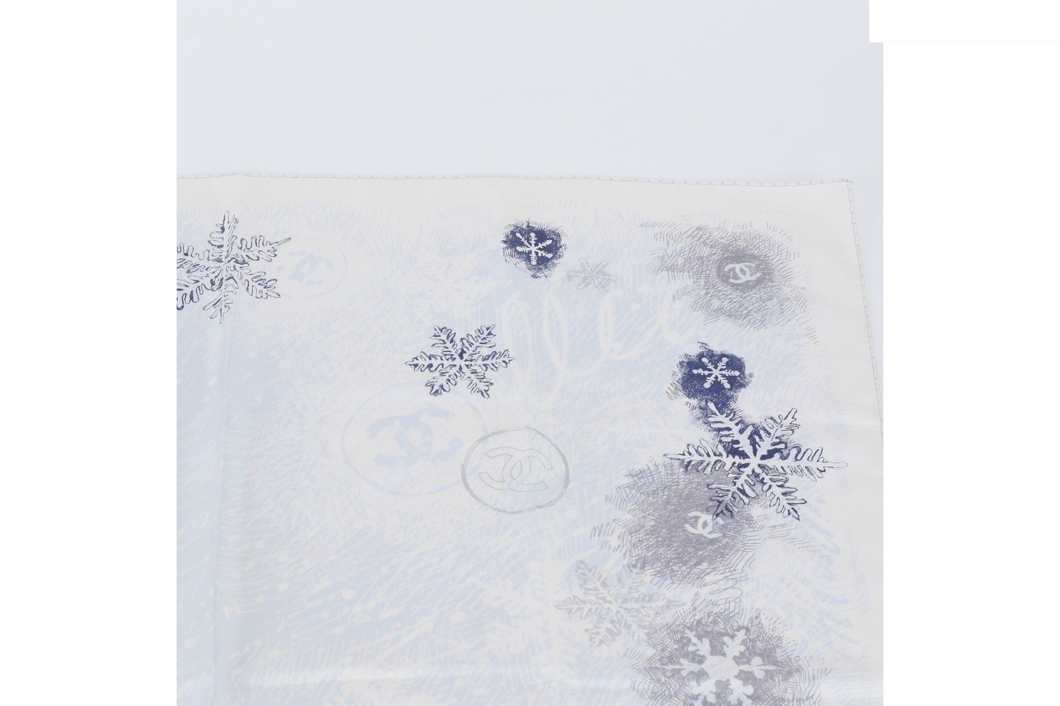 100% Silk Scarf with Snowflake Pattern — view 2