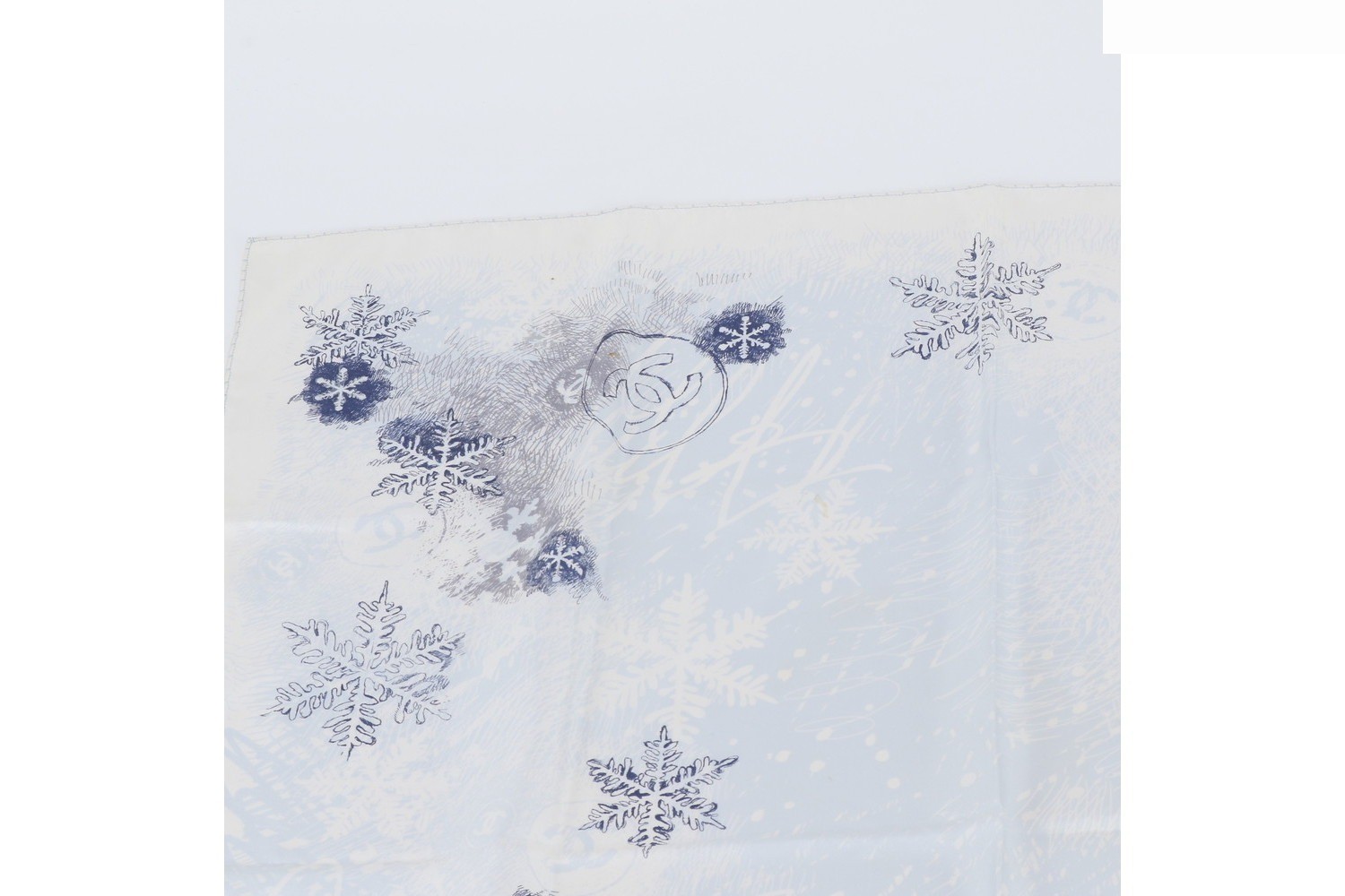 100% Silk Scarf with Snowflake Pattern — view 3