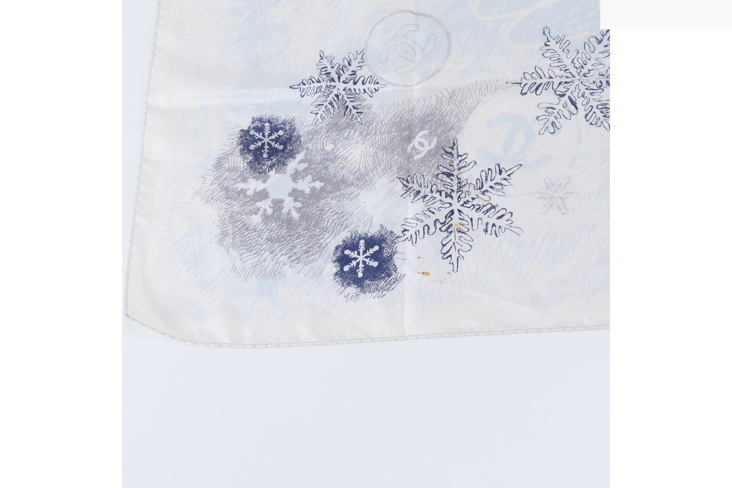100% Silk Scarf with Snowflake Pattern — view 4