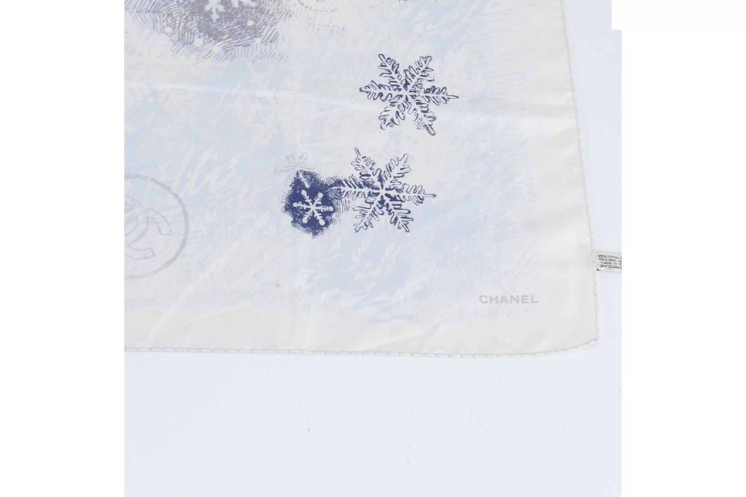 100% Silk Scarf with Snowflake Pattern — view 5