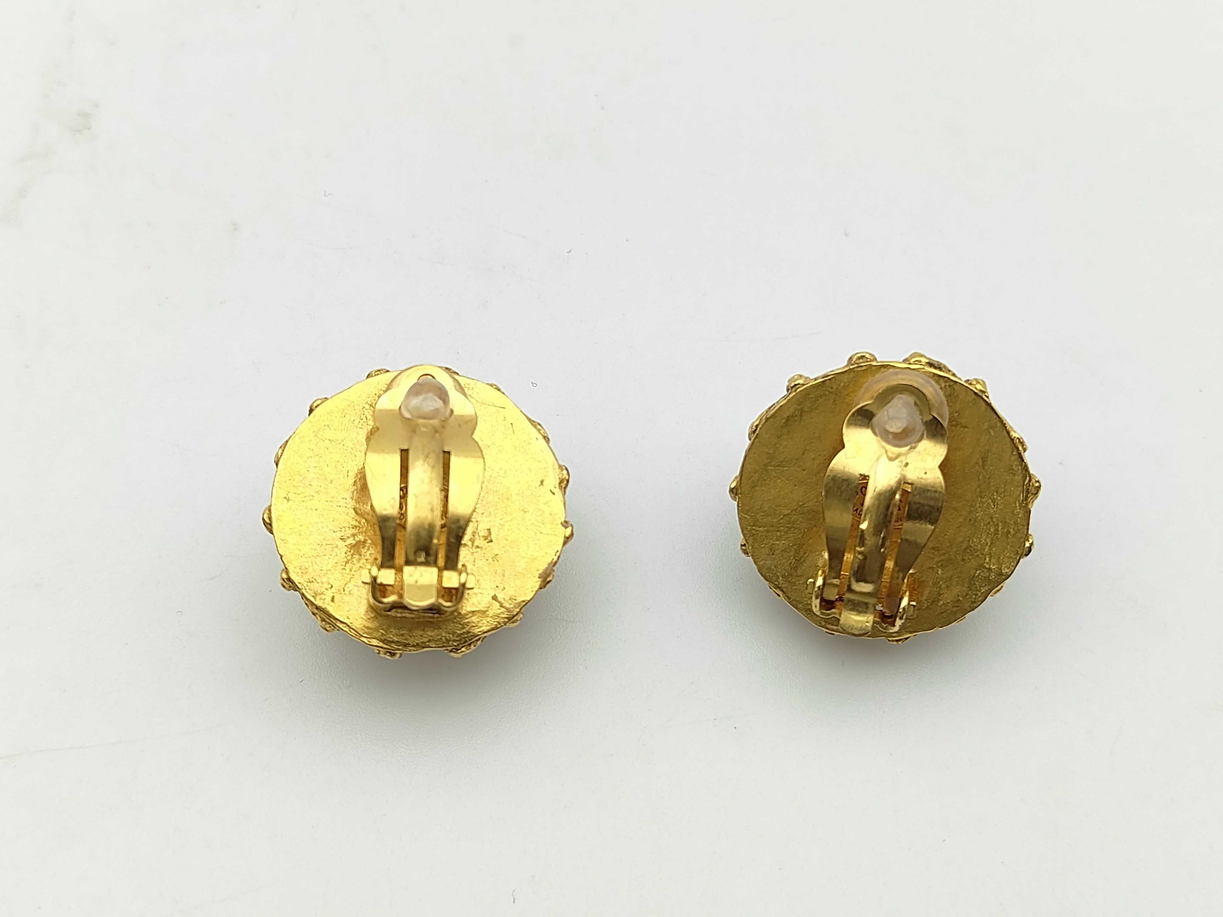 Coco Mark Gold Pearl Earrings — view 2