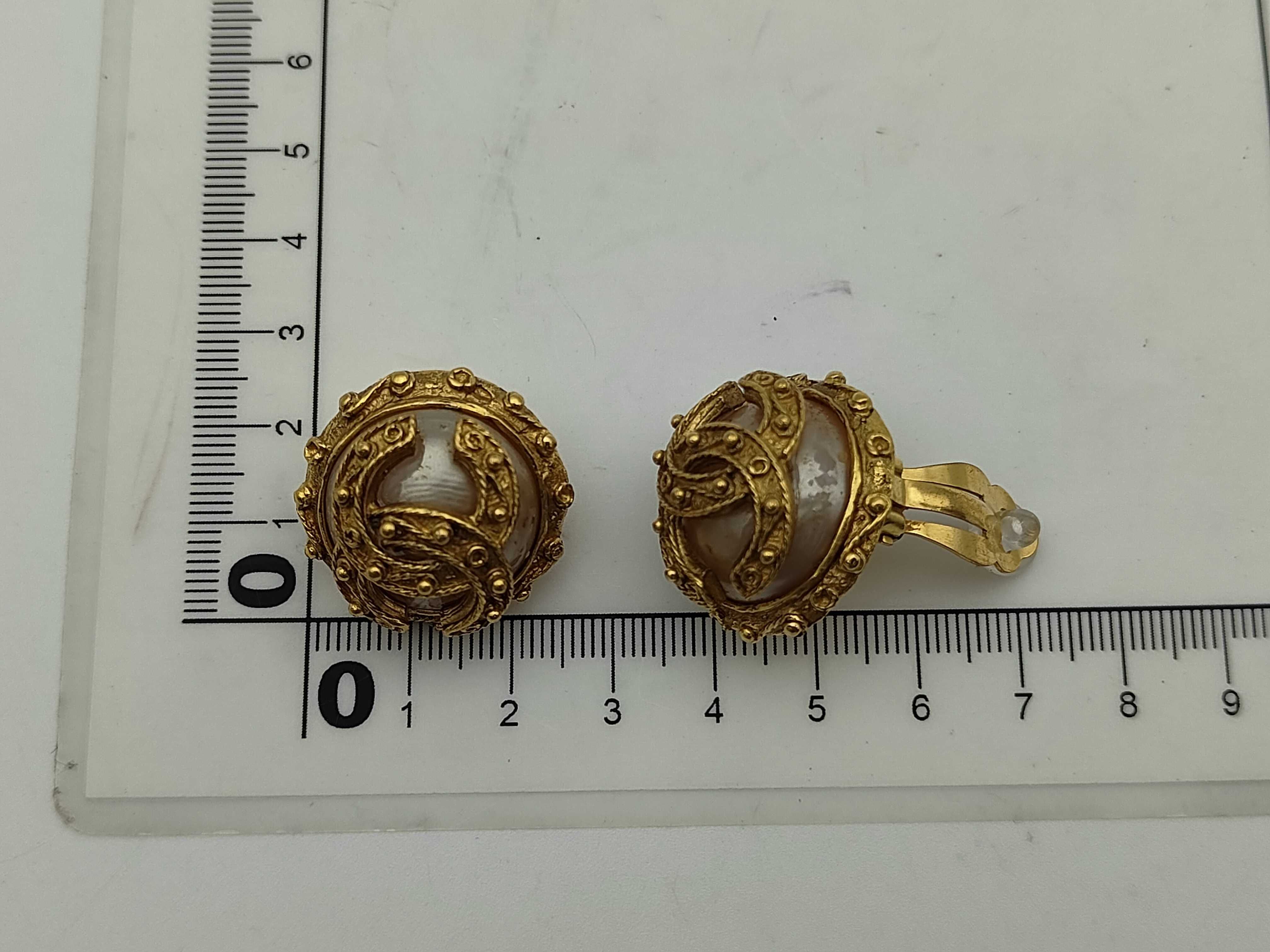 Coco Mark Gold Pearl Earrings — view 6