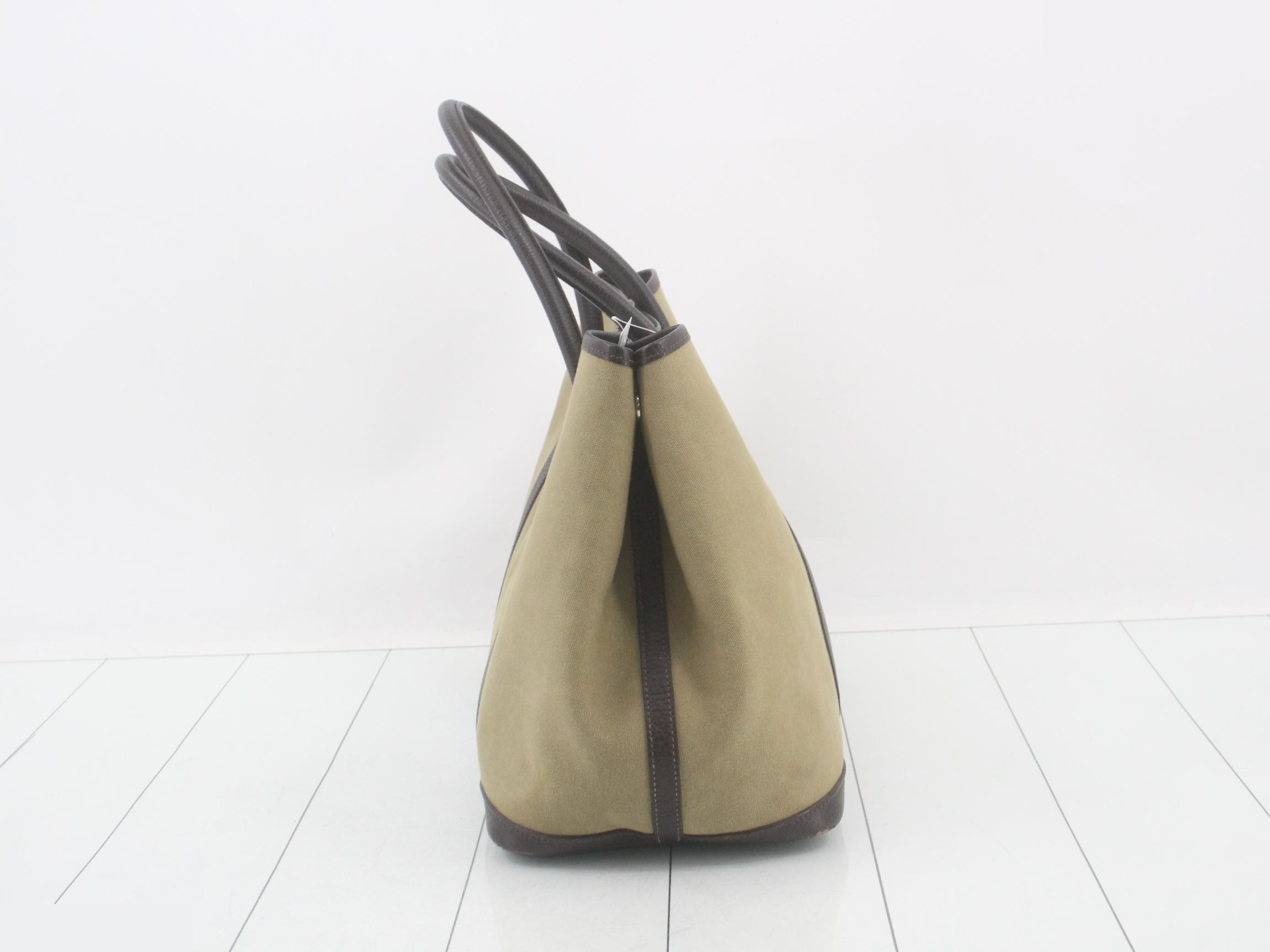 Garden Party PM Canvas/Leather Khaki — view 4