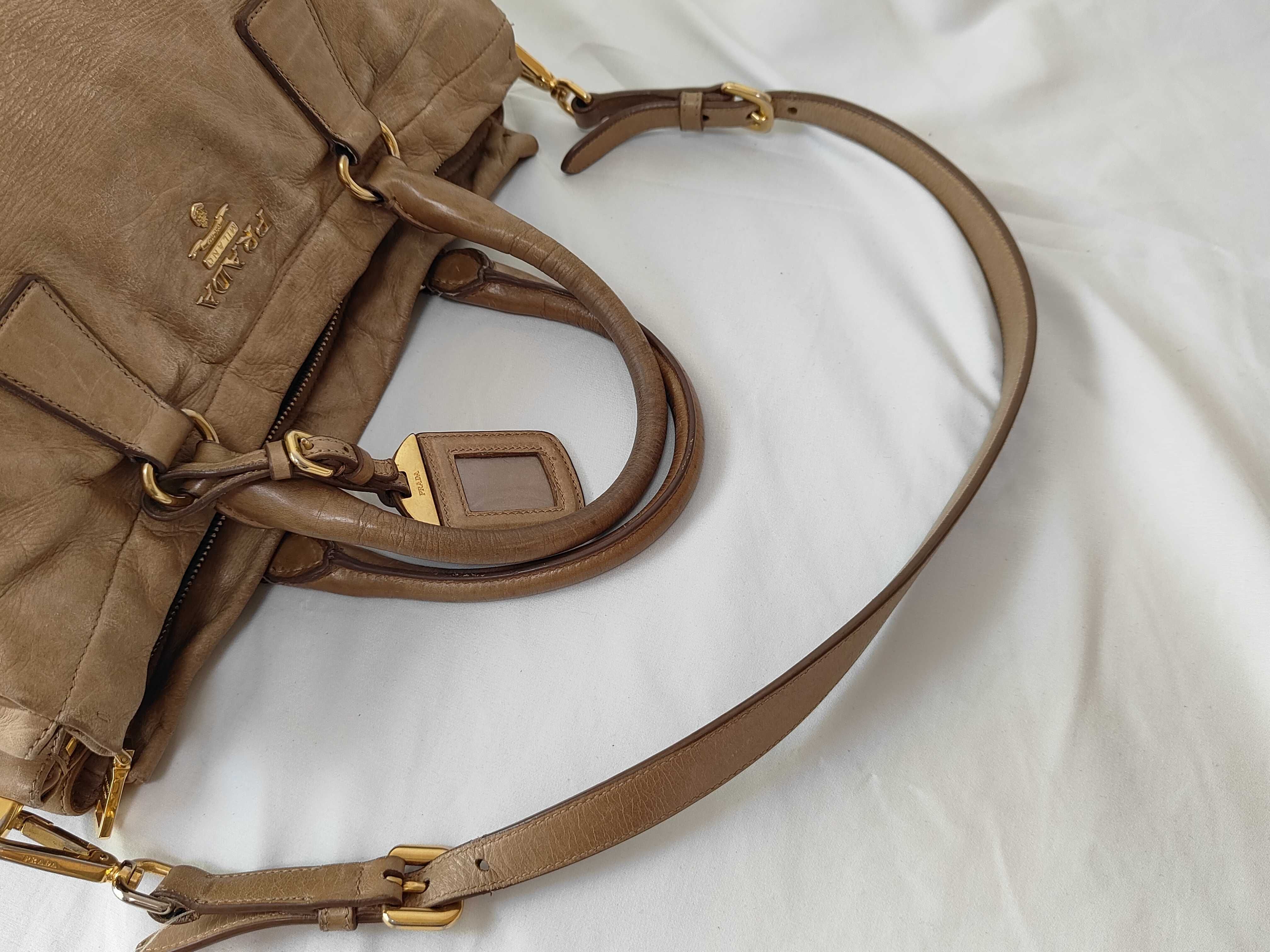 Vitello Daino Leather Tote Shoulder Bag (Handbag) — view 6