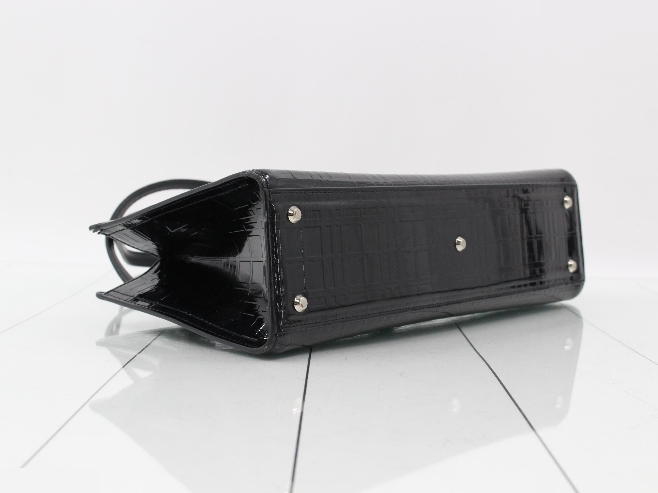 Shadow check embossed black — view 5