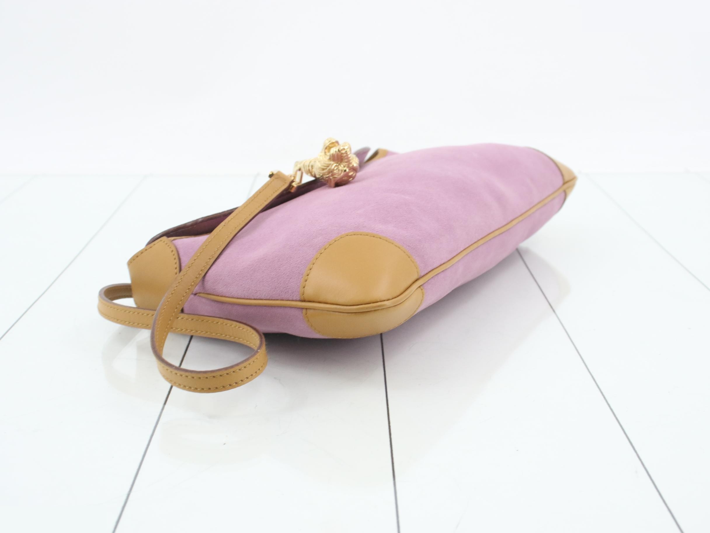 Tiger Head Suede Chain Shoulder Bag — view 5