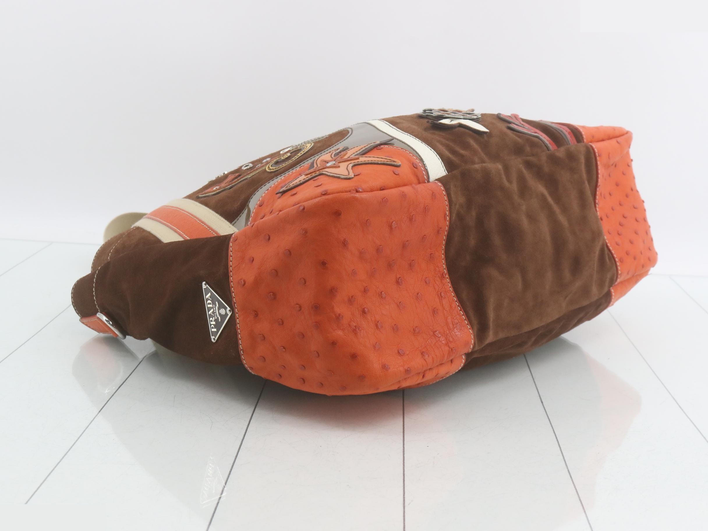 Suede tote bag with marine life motif — view 5