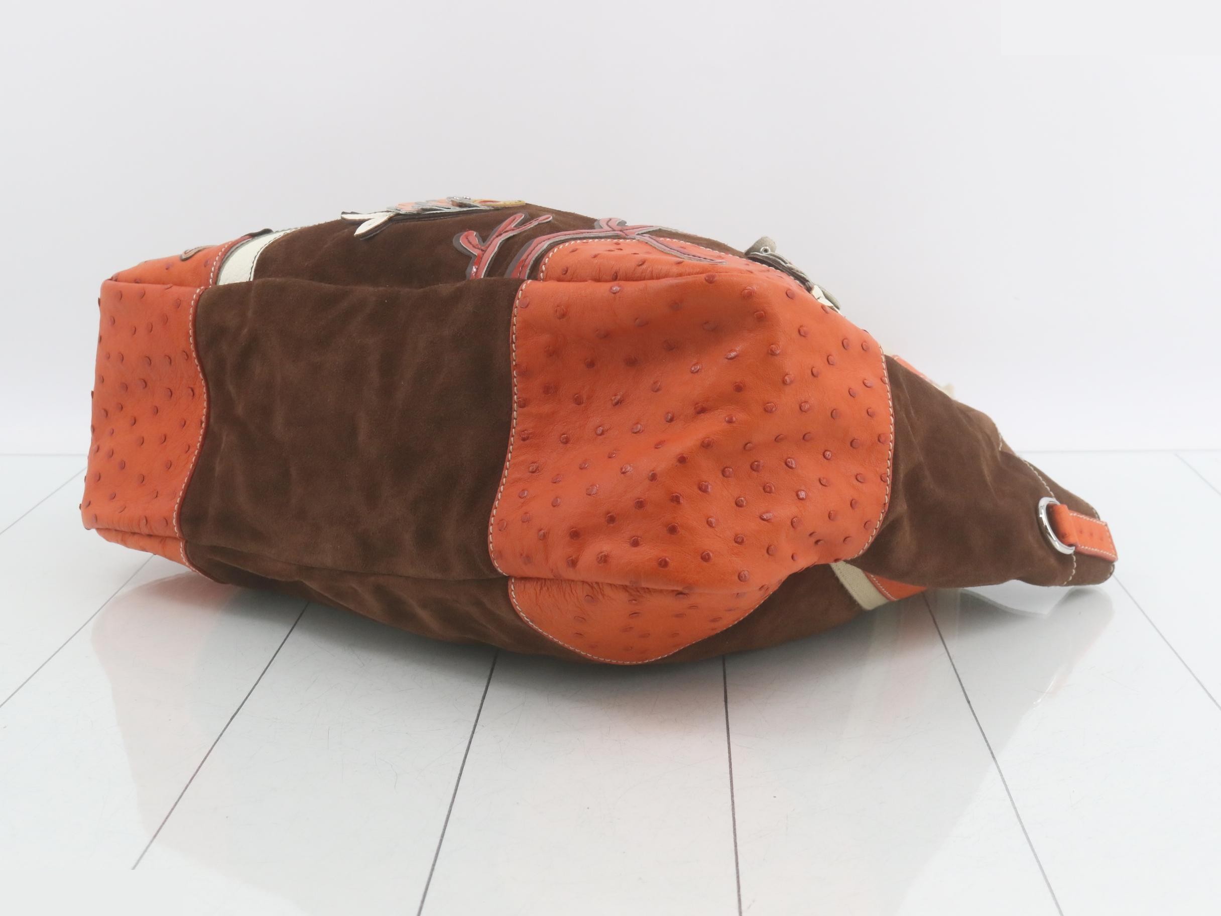 Suede tote bag with marine life motif — view 6