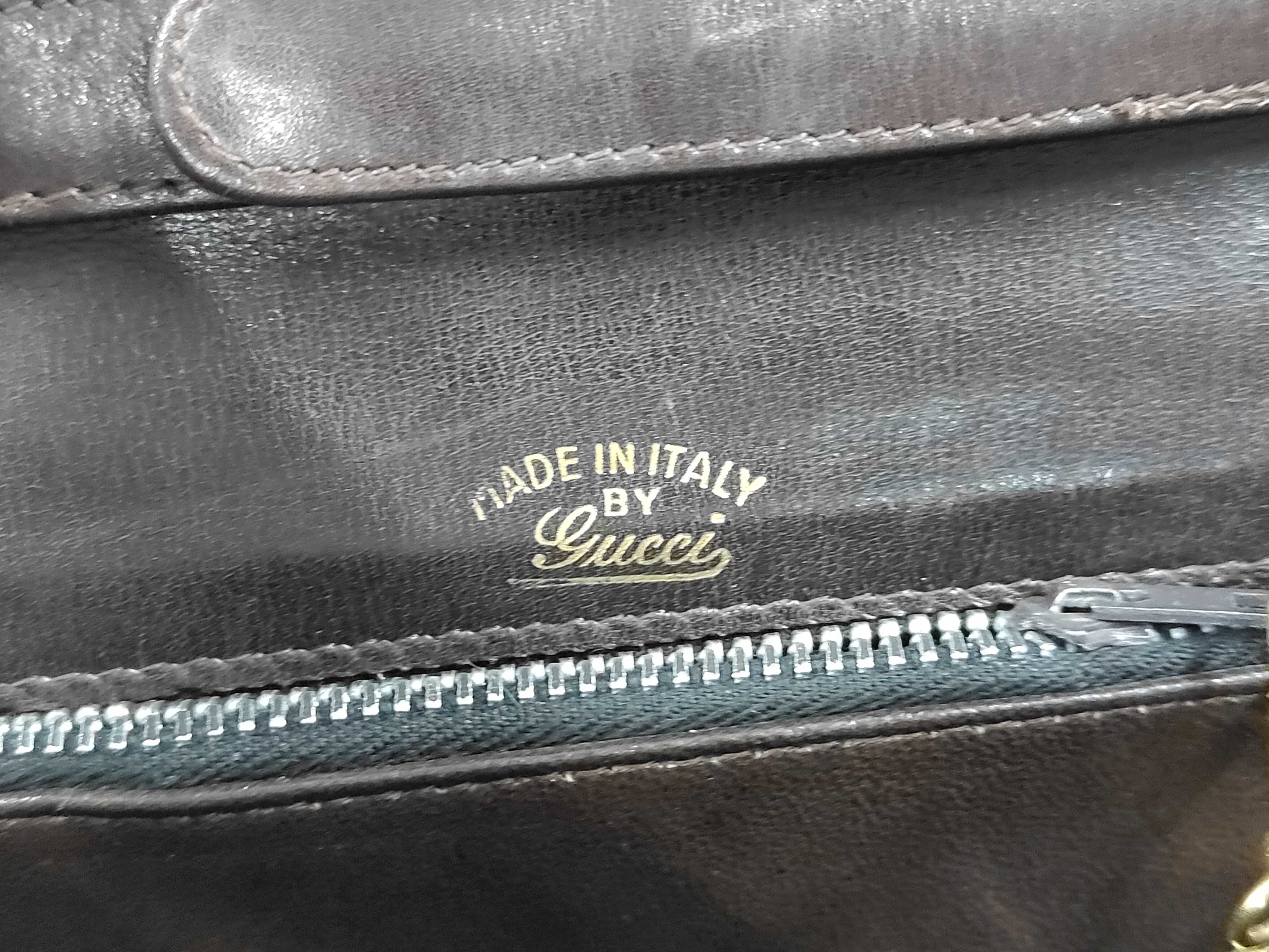 Old Gucci Interlocking Brown Vintage Shoulder Bag - Shoulder Bag — view 11