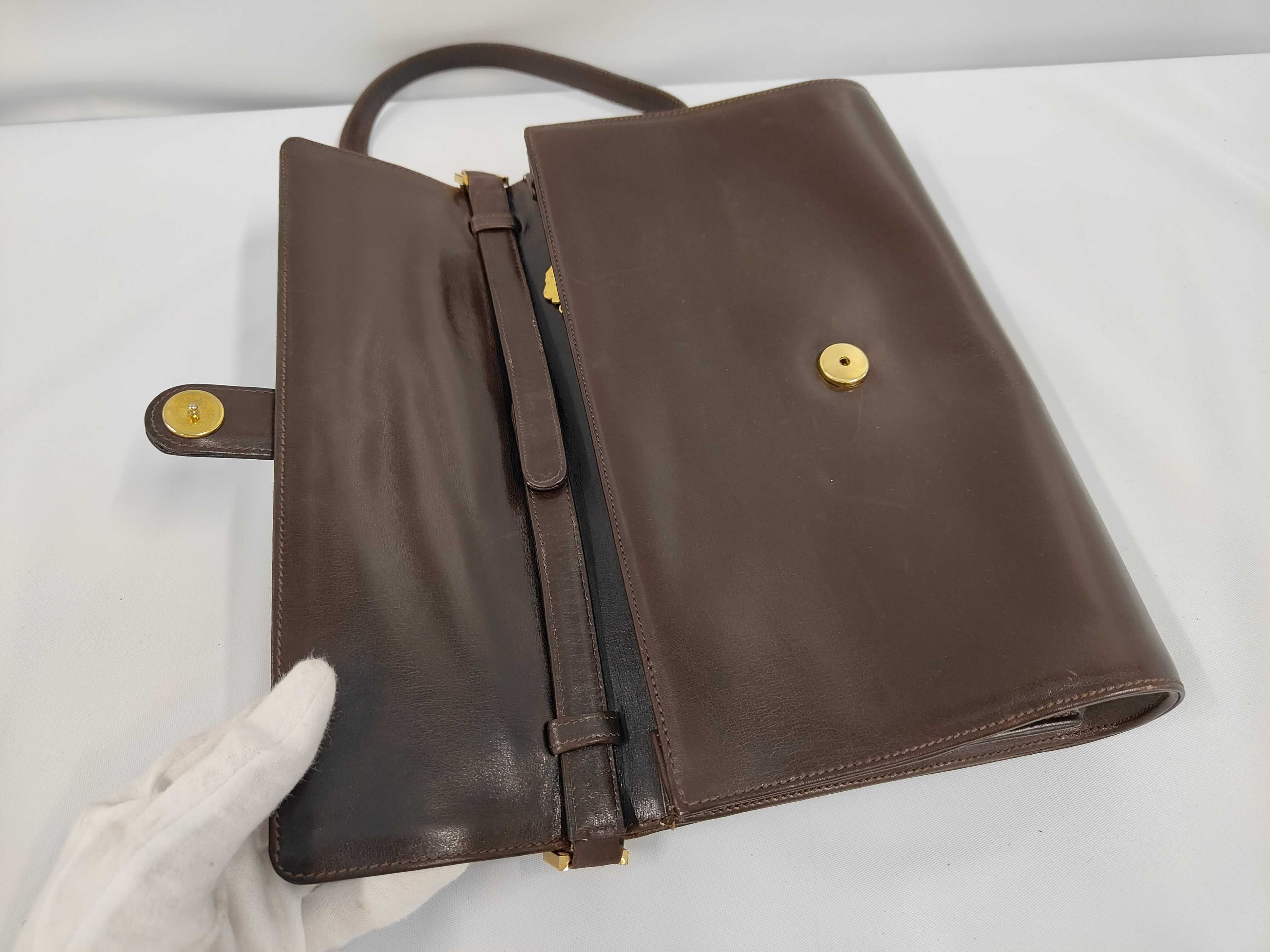 Old Gucci Interlocking Brown Vintage Shoulder Bag - Shoulder Bag — view 8