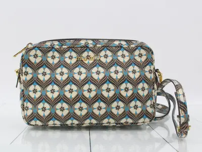 Camera bag, leather, JOWHITE x Multi, Flower