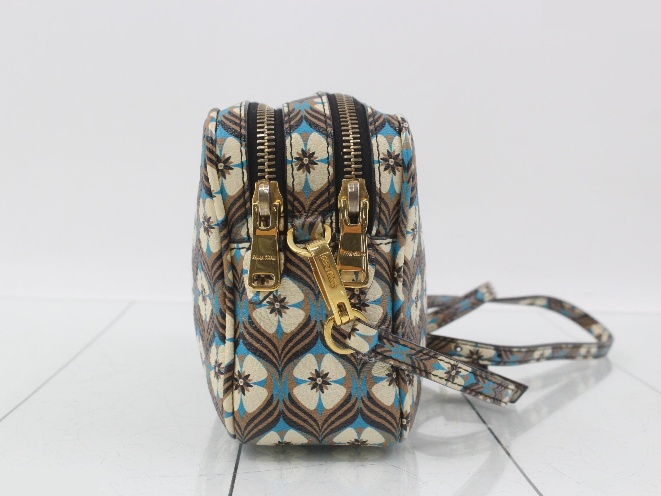 Camera bag, leather, JOWHITE x Multi, Flower — view 4