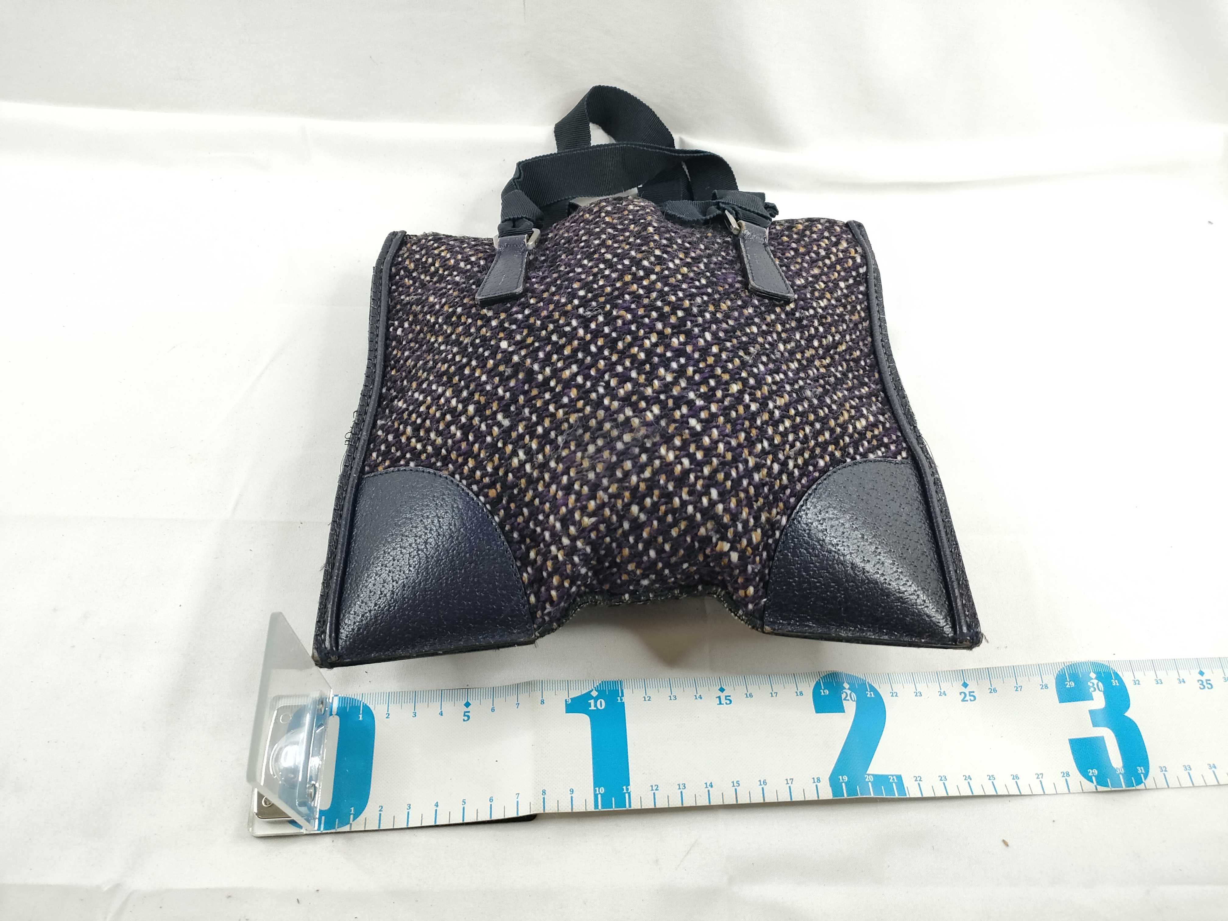 handbag, tweed, purple. — view 2