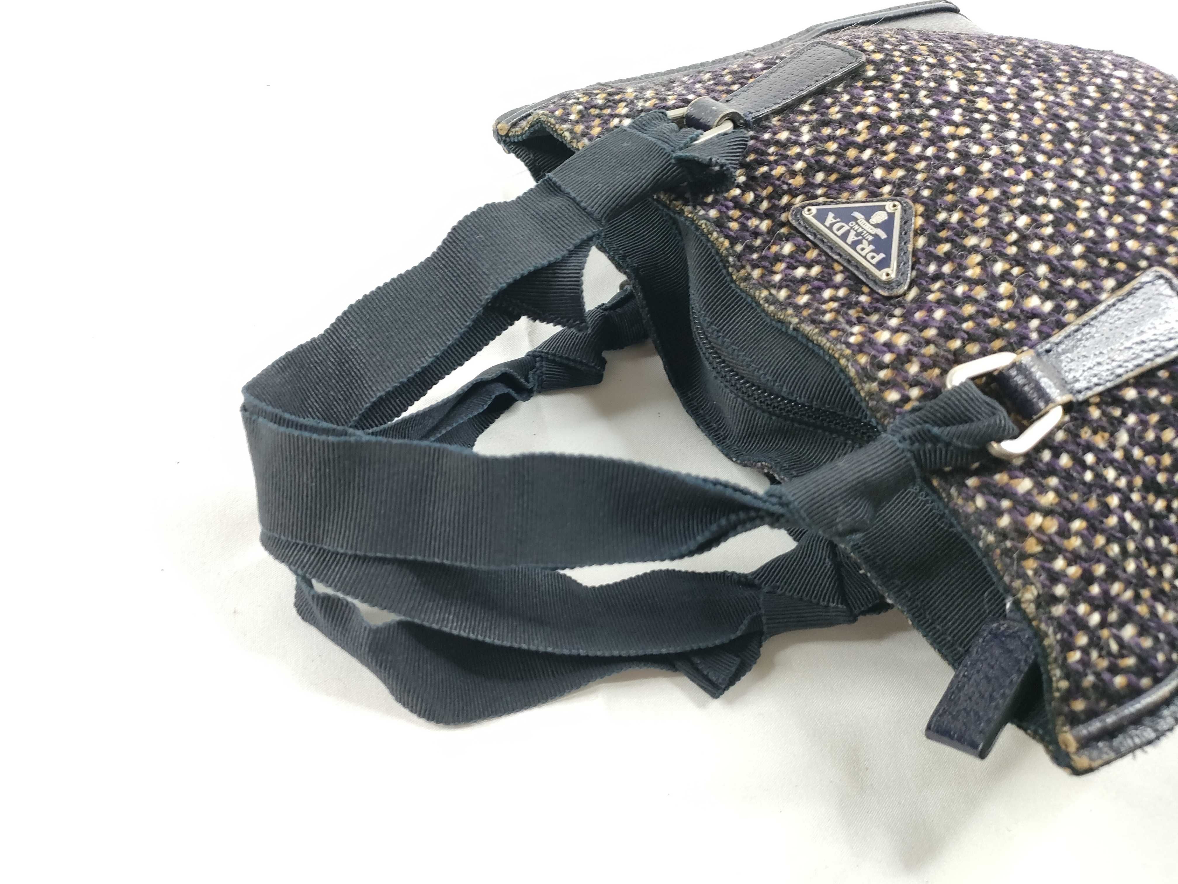 handbag, tweed, purple. — view 6